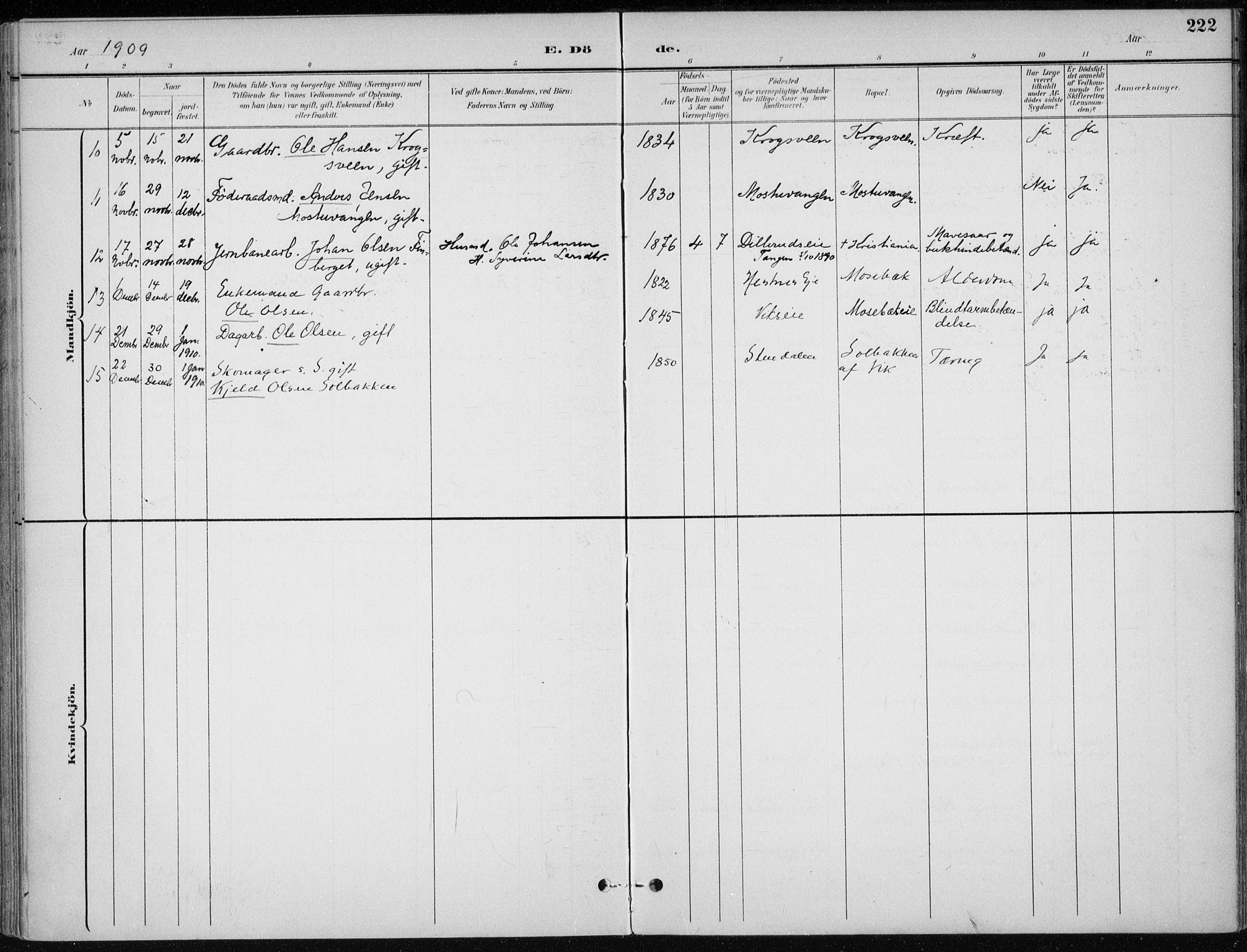 Stange prestekontor, AV/SAH-PREST-002/K/L0023: Parish register (official) no. 23, 1897-1920, p. 222