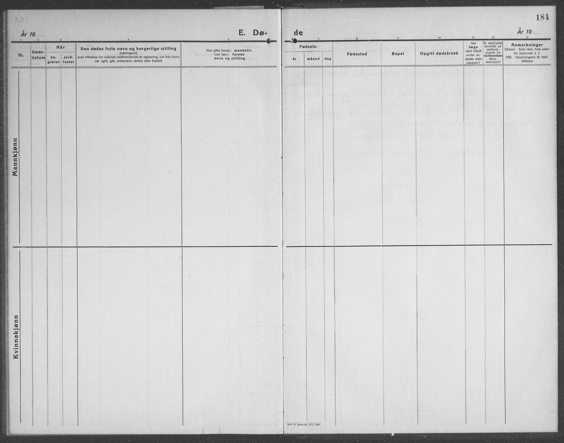 Ministerialprotokoller, klokkerbøker og fødselsregistre - Nord-Trøndelag, AV/SAT-A-1458/749/L0481: Parish register (copy) no. 749C03, 1933-1945, p. 184