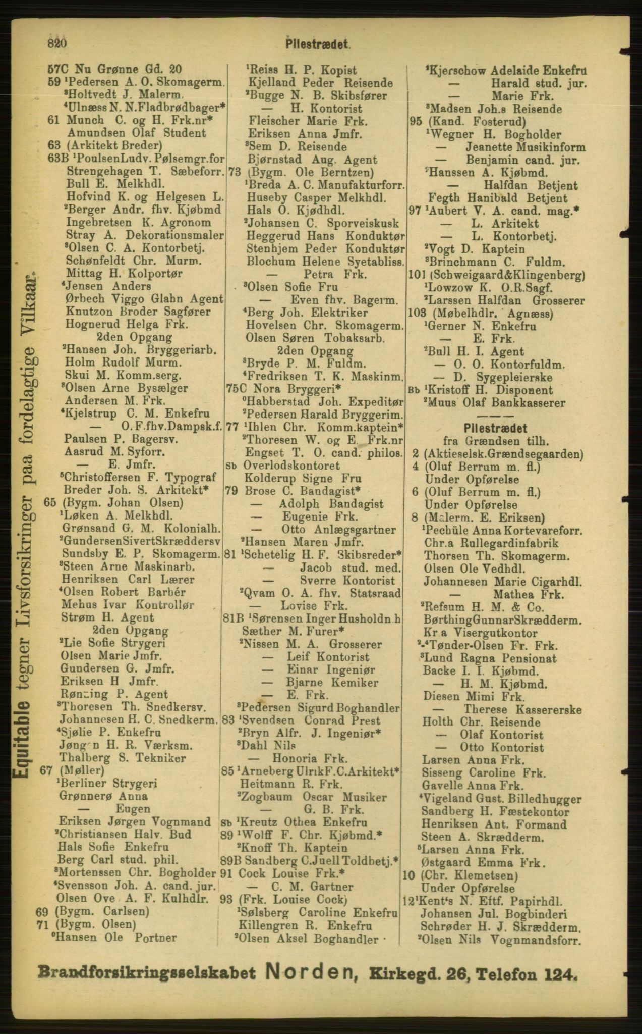 Kristiania/Oslo adressebok, PUBL/-, 1898, p. 820