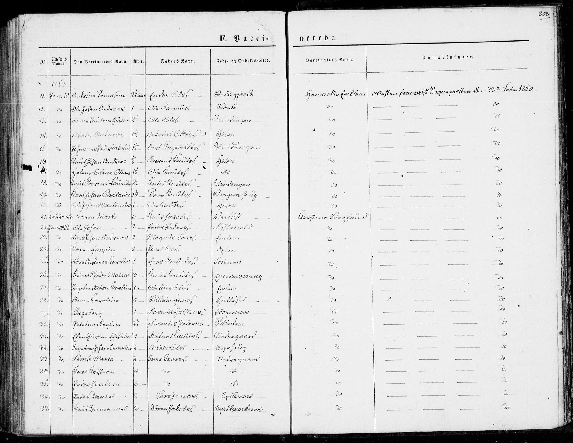 Ministerialprotokoller, klokkerbøker og fødselsregistre - Møre og Romsdal, AV/SAT-A-1454/528/L0397: Parish register (official) no. 528A08, 1848-1858, p. 308