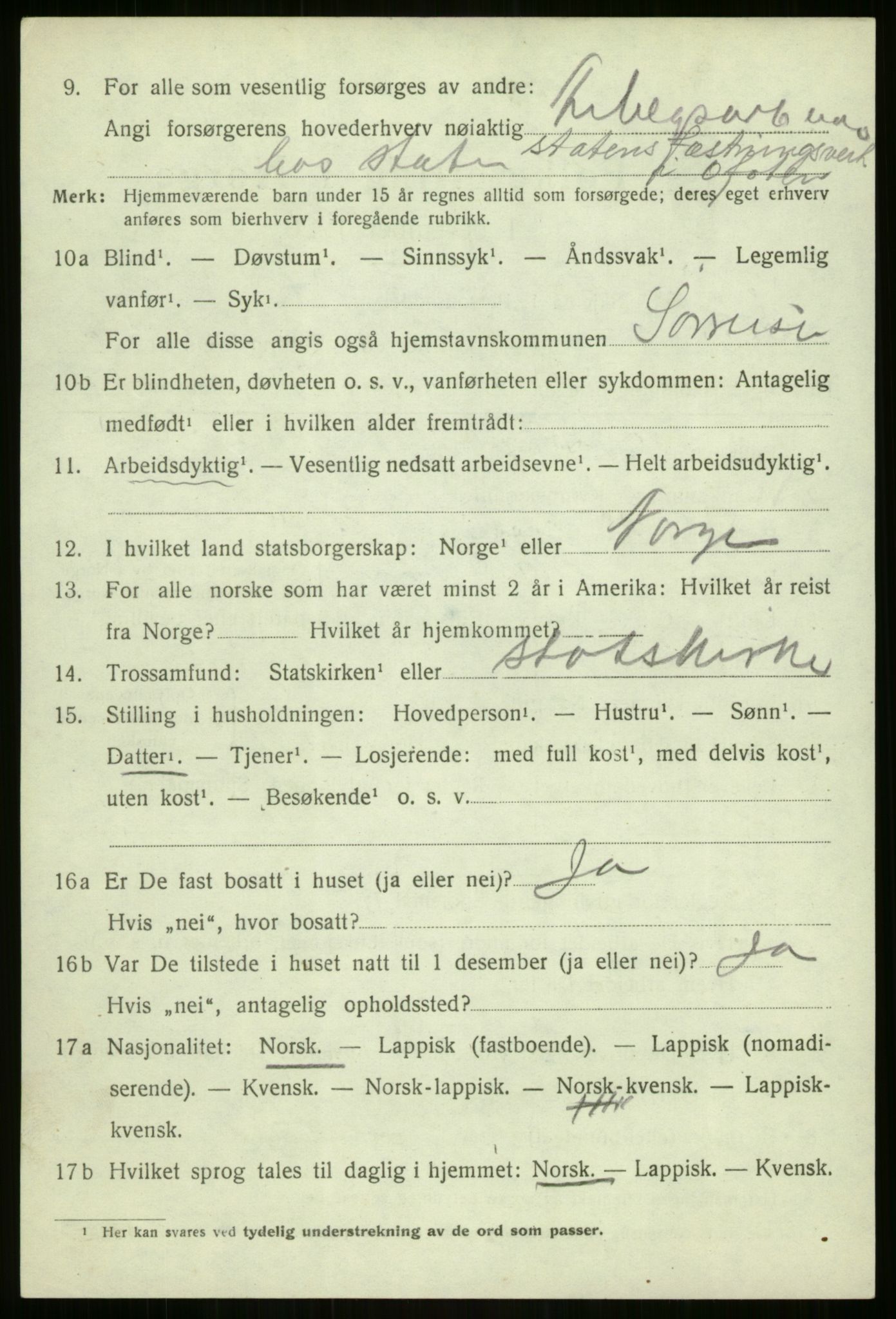 SATØ, 1920 census for Sørreisa, 1920, p. 3687