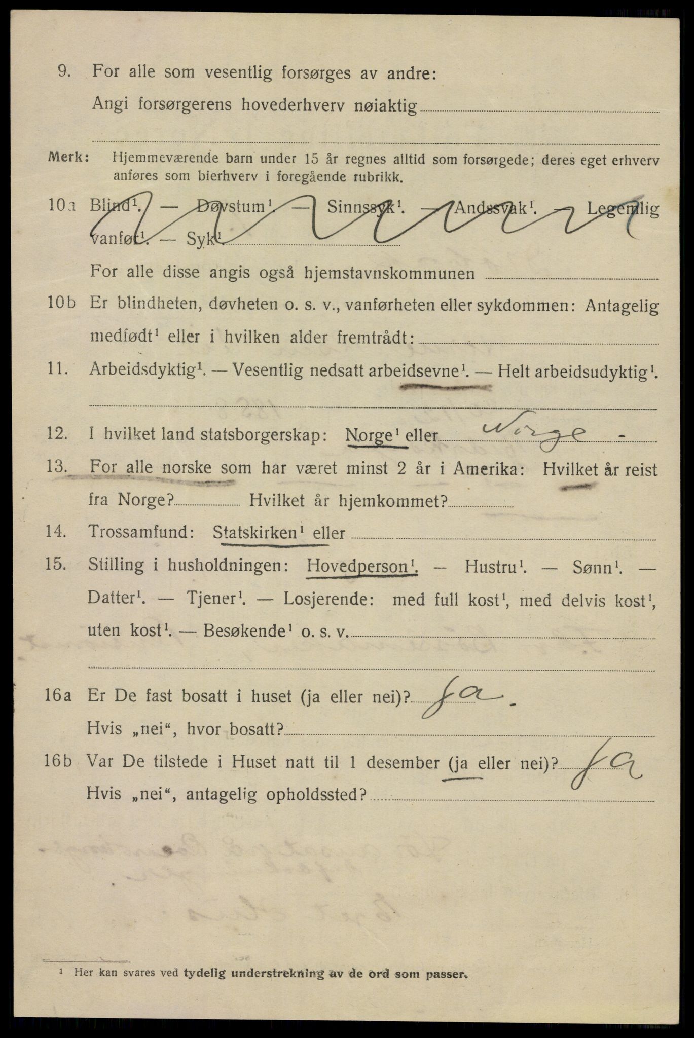 SAO, 1920 census for Drøbak, 1920, p. 2098