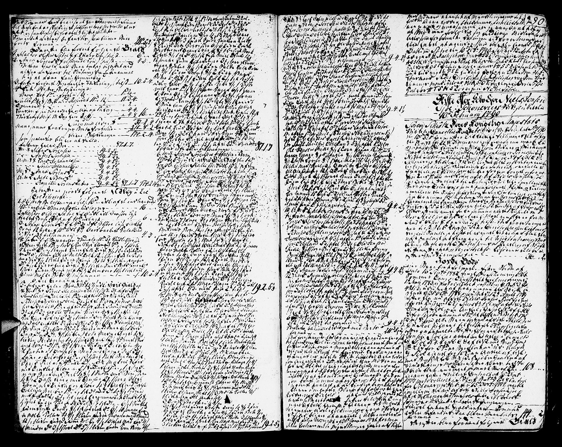 Sunnhordland sorenskrivar, SAB/A-2401/1/H/Ha/Haa/L0010: Skifteprotokollar. Register i protokoll. Fol. 565-ut, 1790-1792, p. 289b-290a