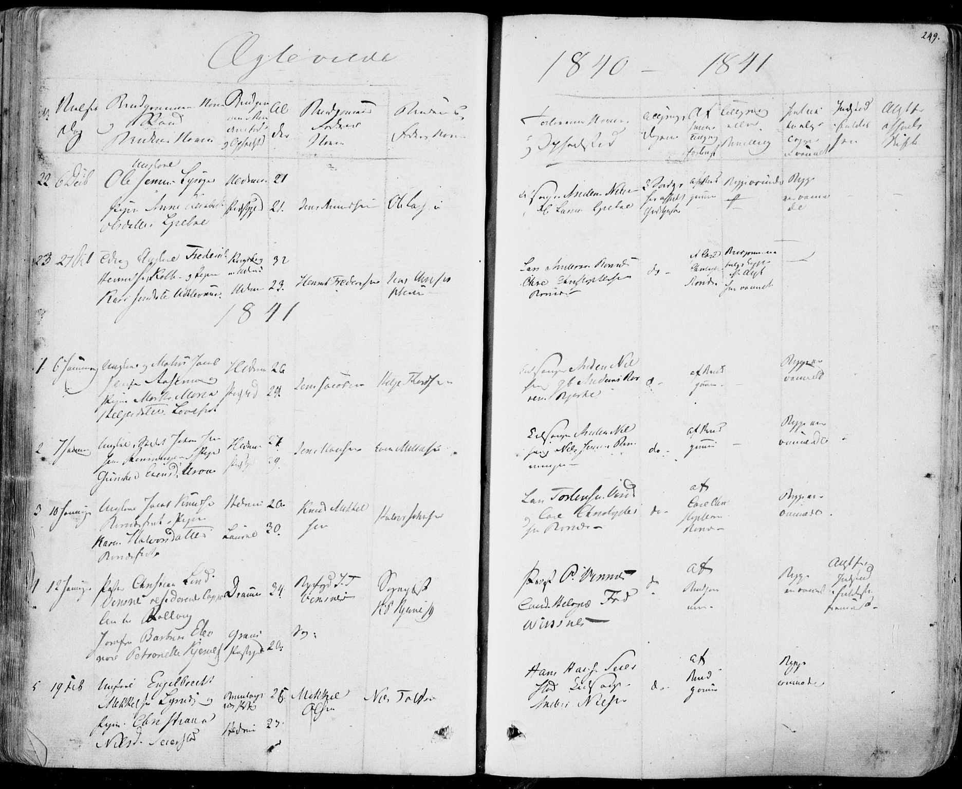 Hedrum kirkebøker, AV/SAKO-A-344/F/Fa/L0005: Parish register (official) no. I 5, 1835-1848, p. 249