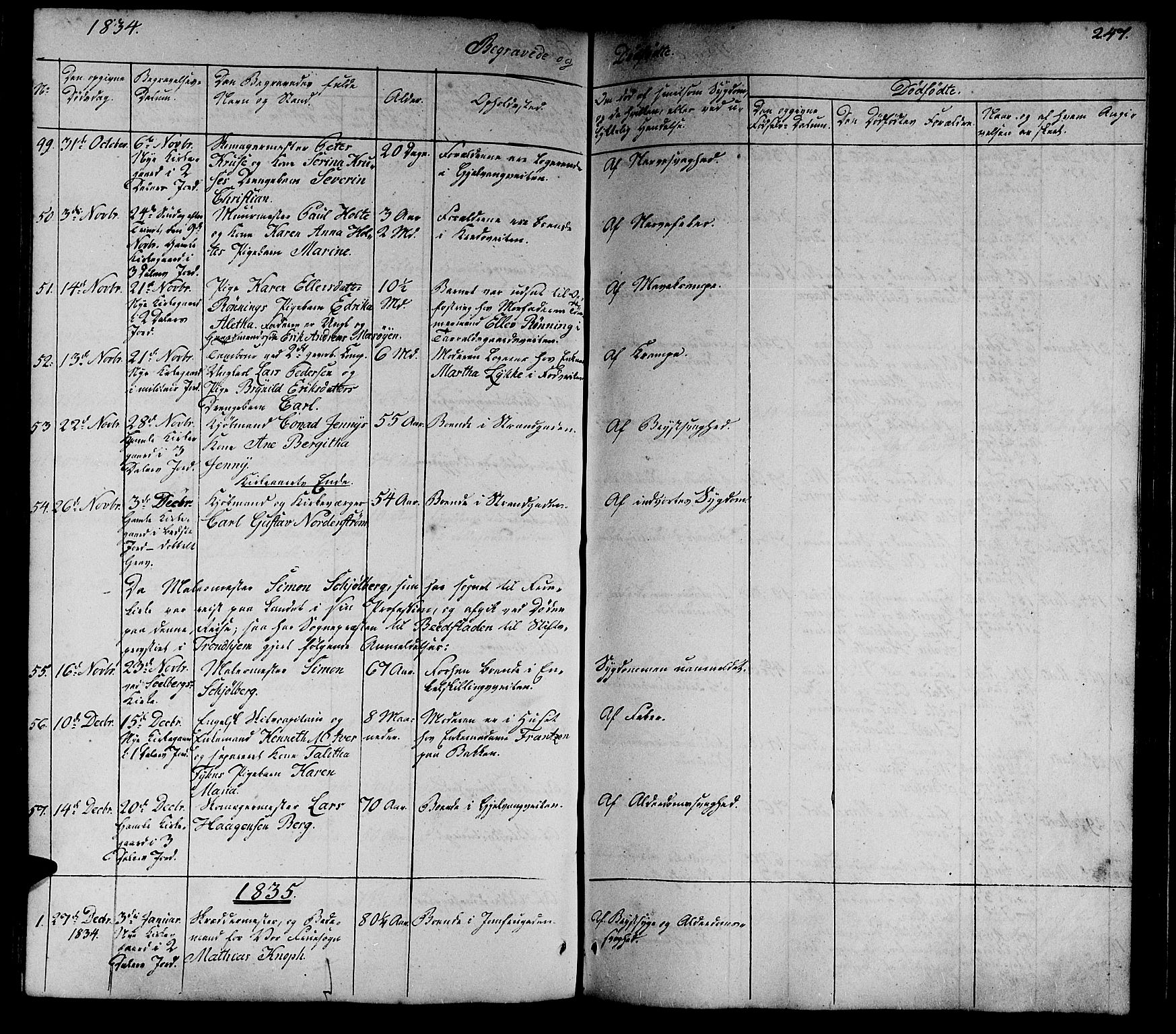 Ministerialprotokoller, klokkerbøker og fødselsregistre - Sør-Trøndelag, AV/SAT-A-1456/602/L0136: Parish register (copy) no. 602C04, 1833-1845, p. 247