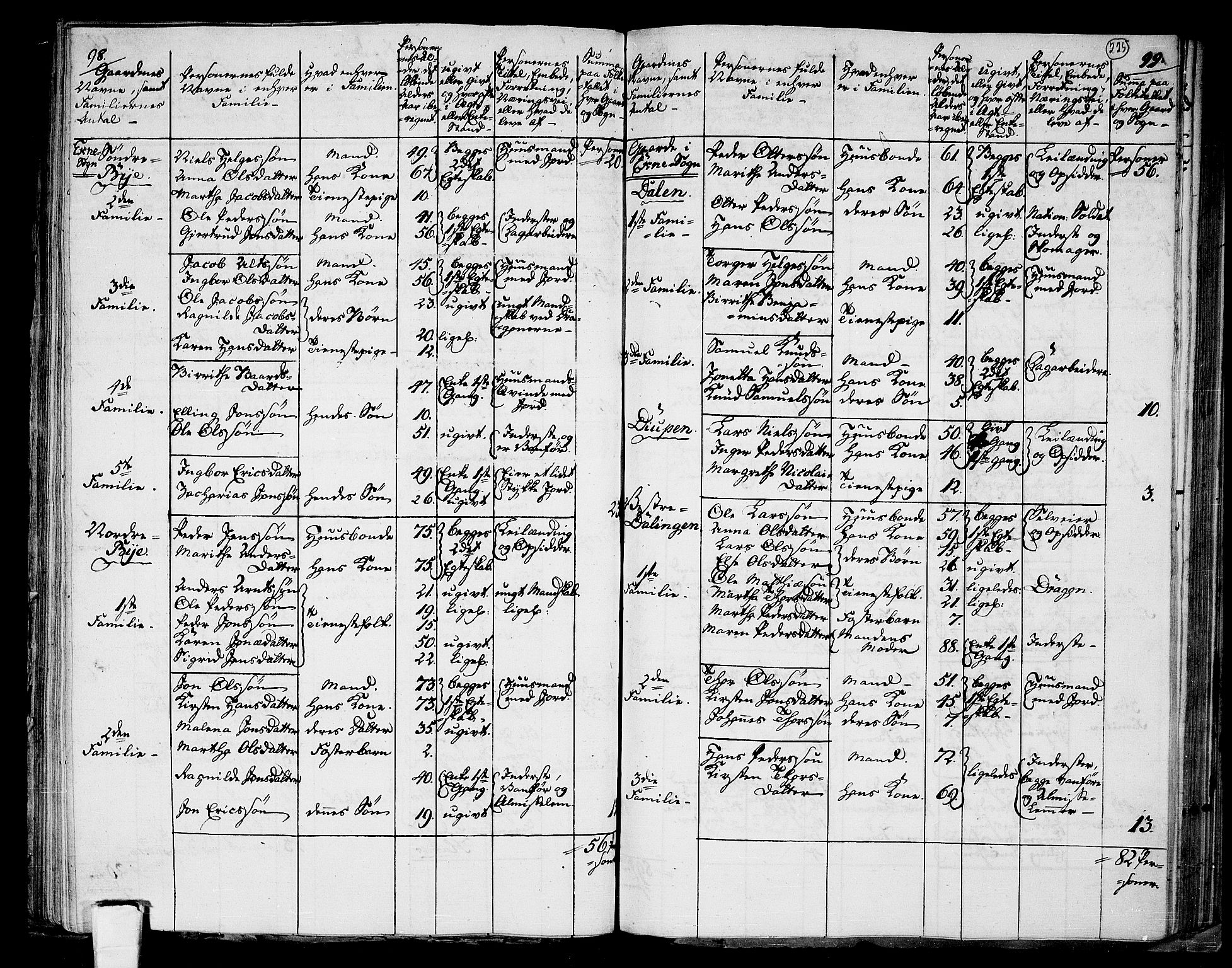 RA, 1801 census for 1719P Skogn, 1801, p. 224b-225a