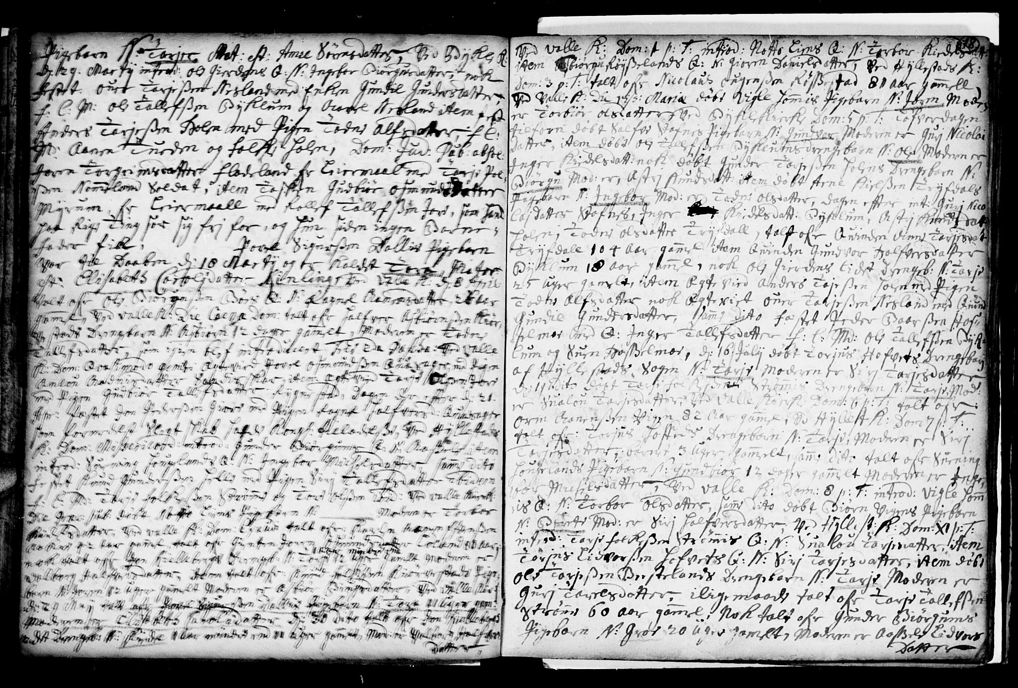Valle sokneprestkontor, SAK/1111-0044/F/Fa/Fac/L0001: Parish register (official) no. A 1, 1714-1745, p. 18