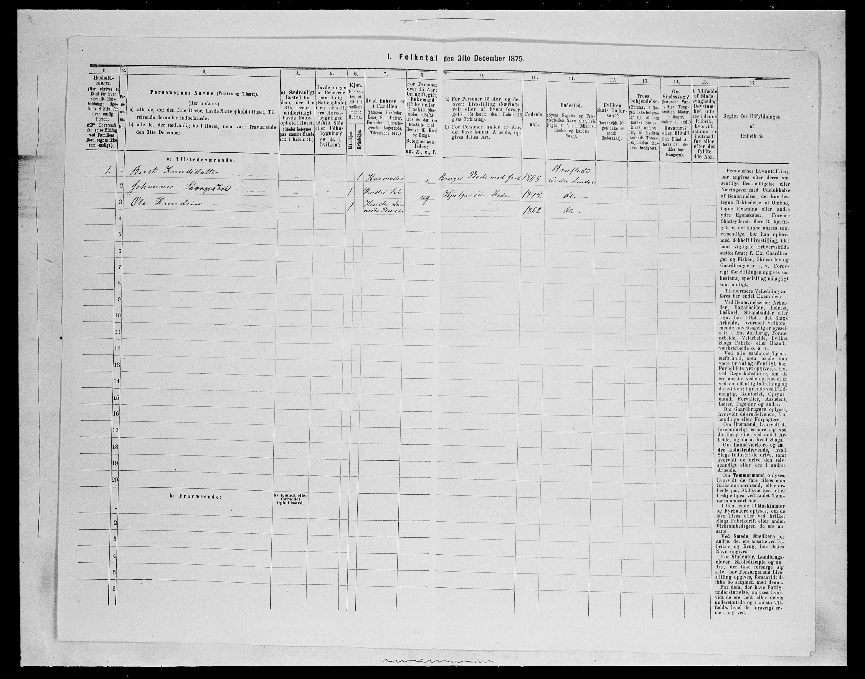 SAH, 1875 census for 0540P Sør-Aurdal, 1875, p. 1485