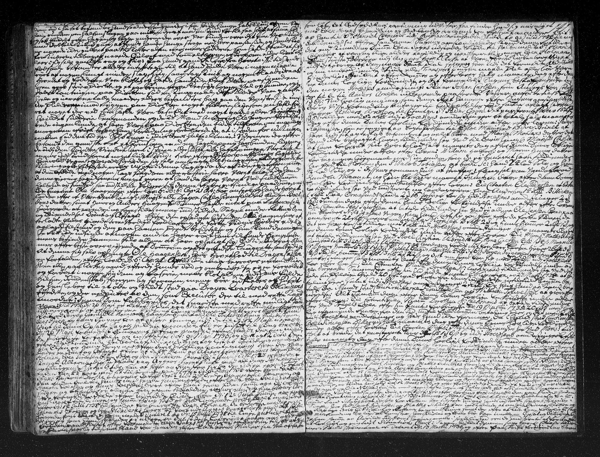 Aker sorenskriveri, SAO/A-10895/F/Fb/L0036: Tingbok, 1733-1736, p. 140b-141a