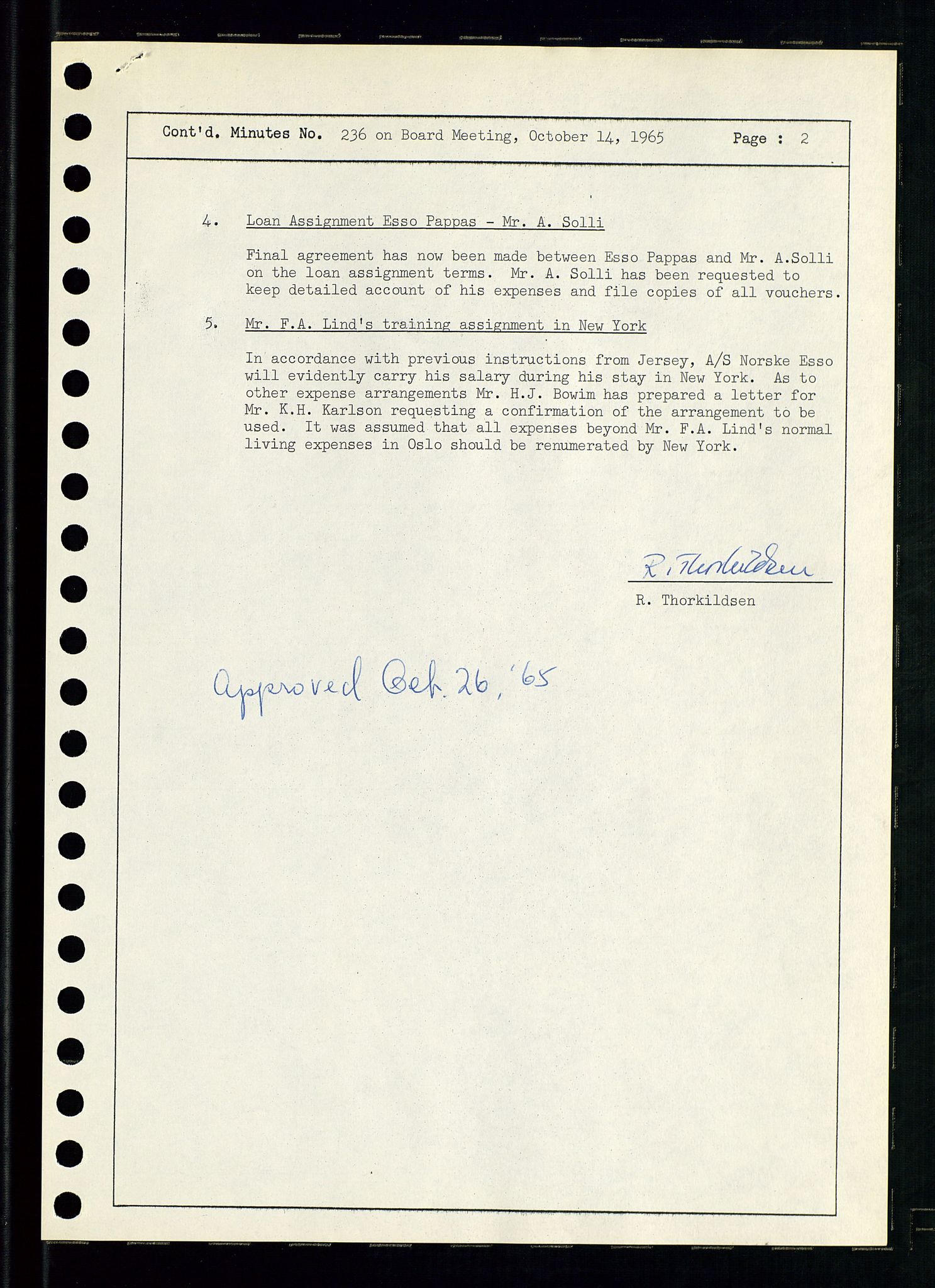 Pa 0982 - Esso Norge A/S, AV/SAST-A-100448/A/Aa/L0002/0001: Den administrerende direksjon Board minutes (styrereferater) / Den administrerende direksjon Board minutes (styrereferater), 1965, p. 36