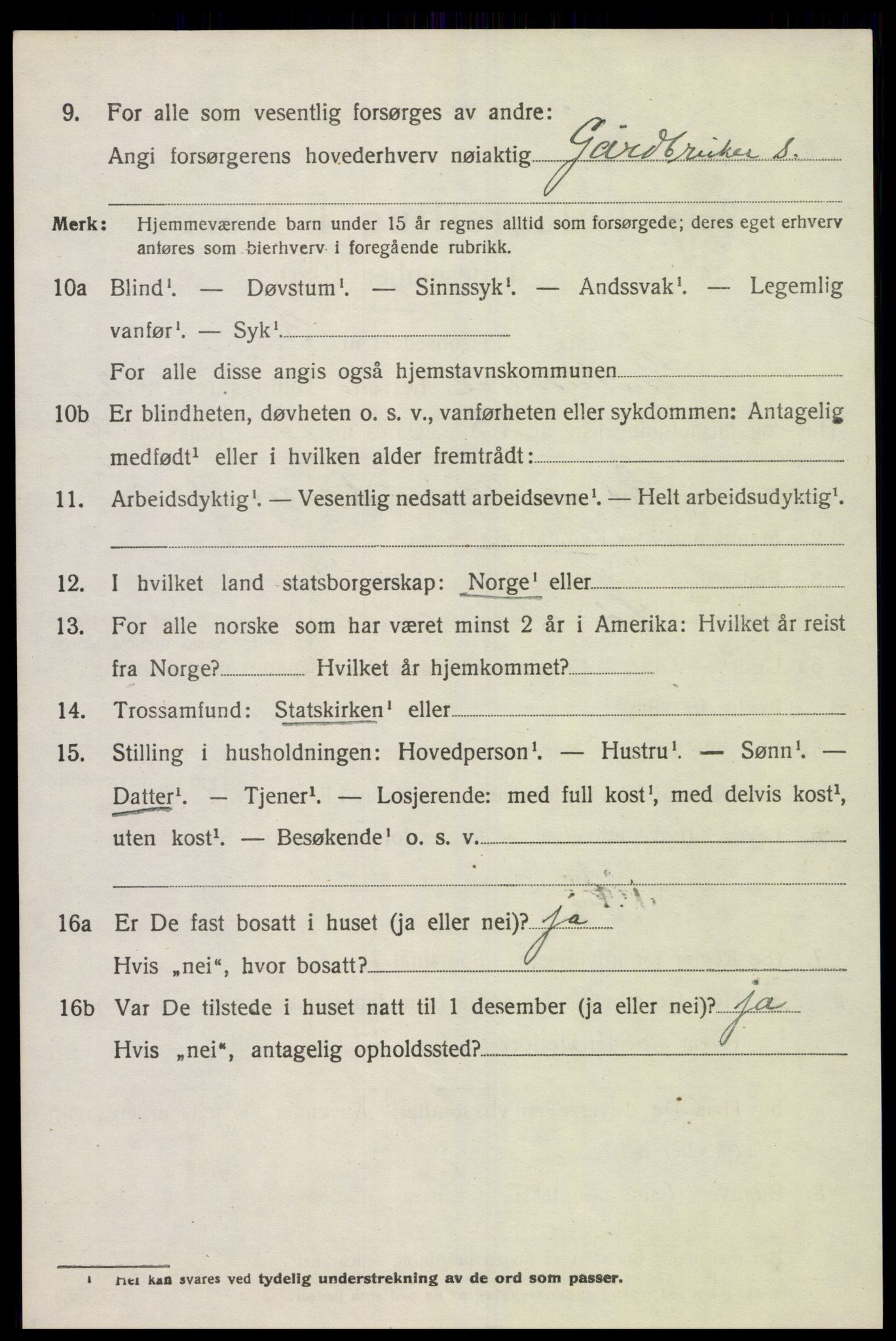 SAK, 1920 census for Sør-Audnedal, 1920, p. 1818