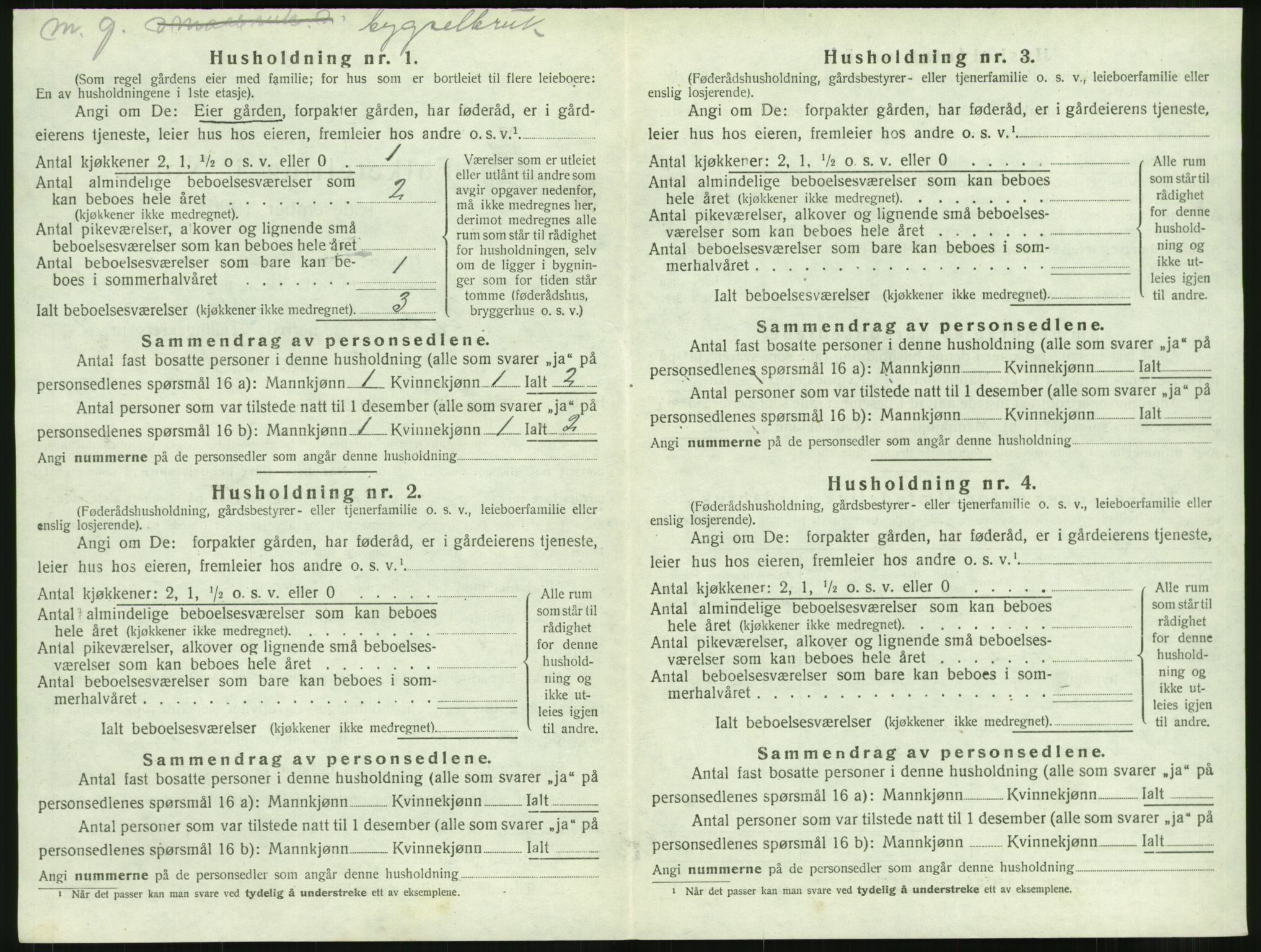 SAT, 1920 census for Eid (MR), 1920, p. 301