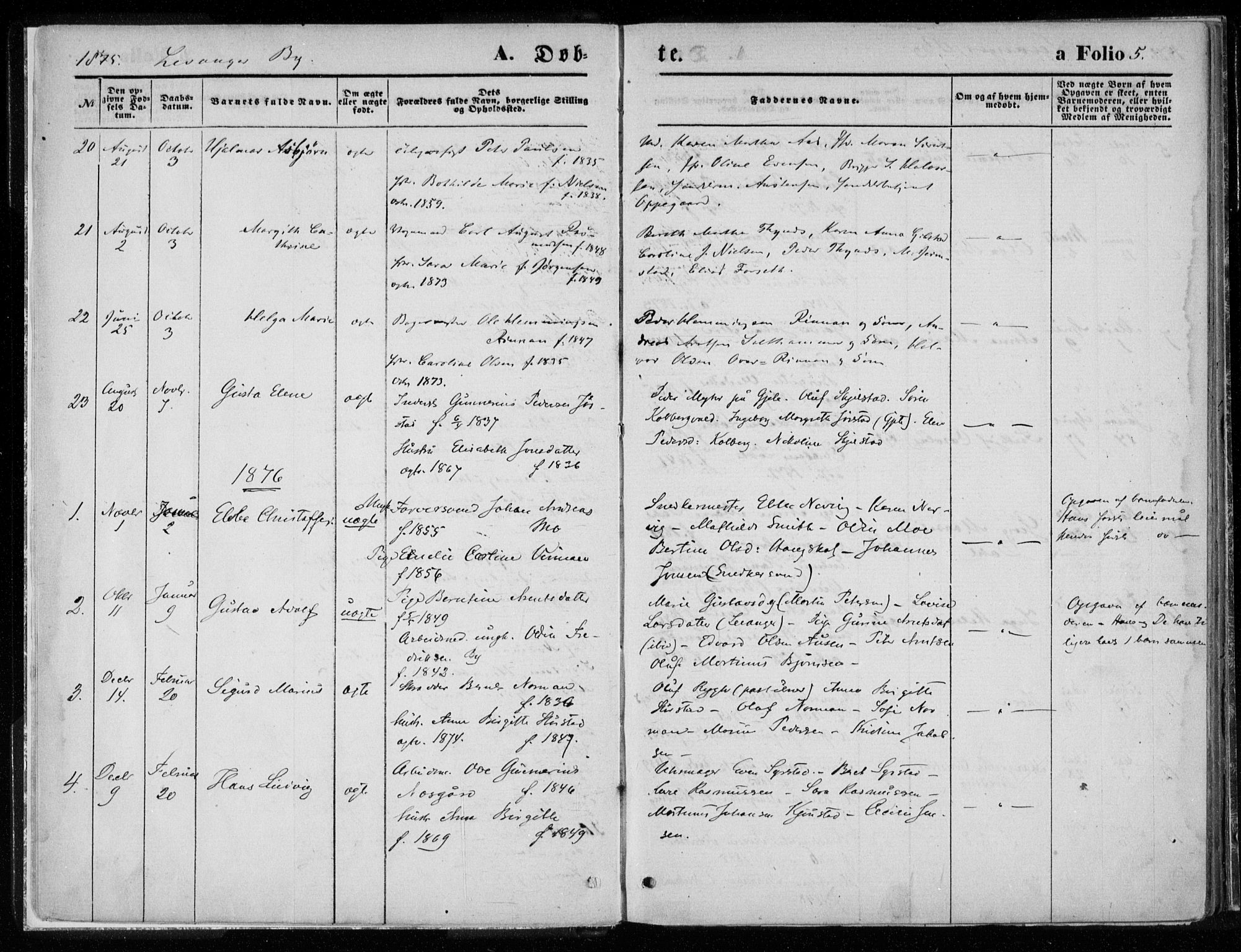 Ministerialprotokoller, klokkerbøker og fødselsregistre - Nord-Trøndelag, SAT/A-1458/720/L0187: Parish register (official) no. 720A04 /1, 1875-1879, p. 5