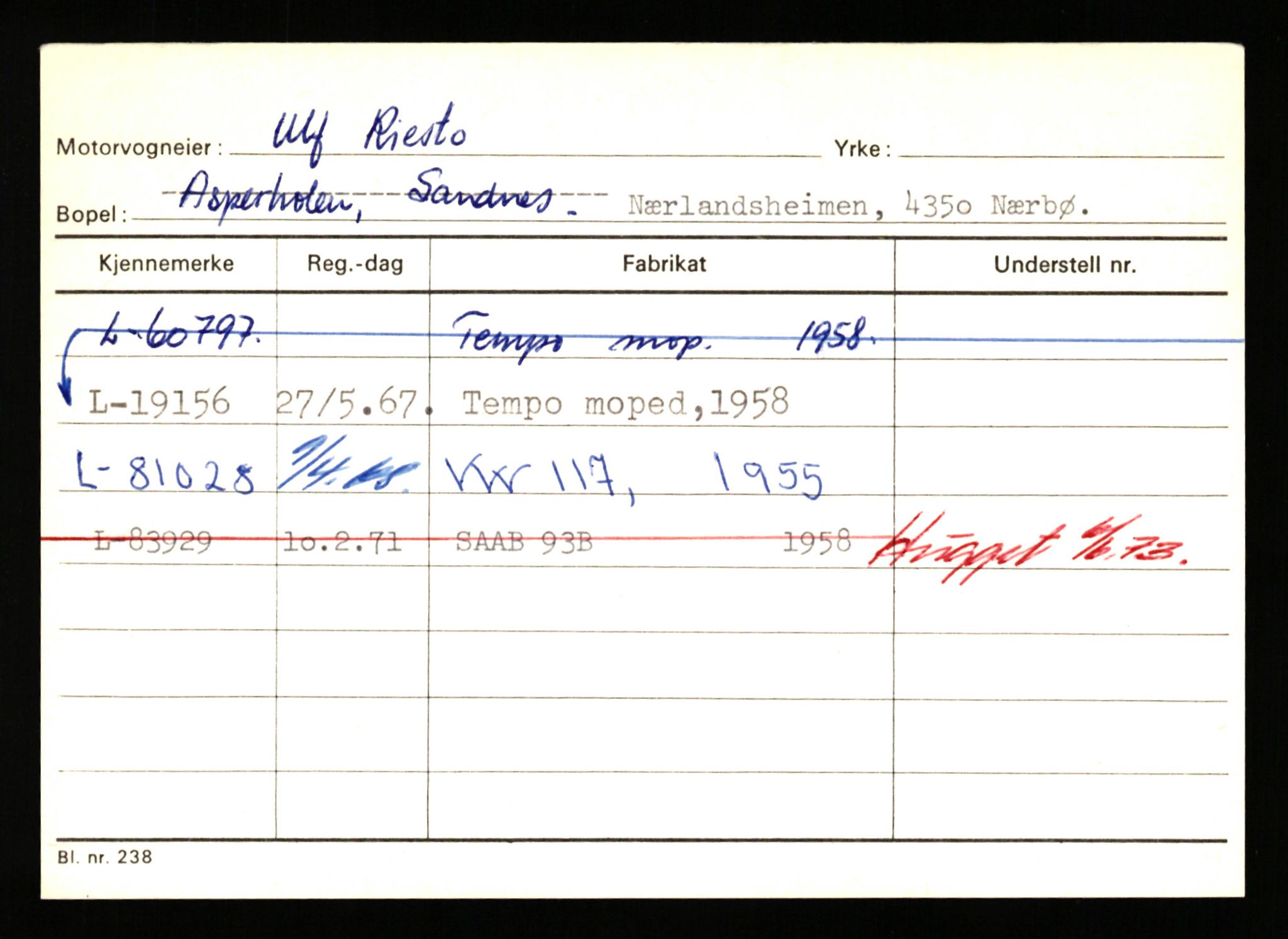 Stavanger trafikkstasjon, SAST/A-101942/0/H/L0031: Refve - Ræg, 1930-1971, p. 201