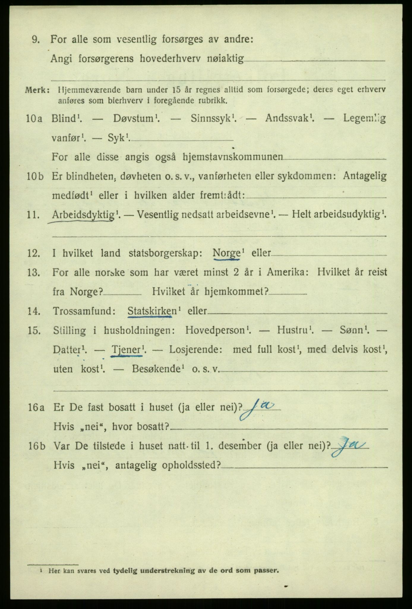 SAB, 1920 census for Sogndal, 1920, p. 3598