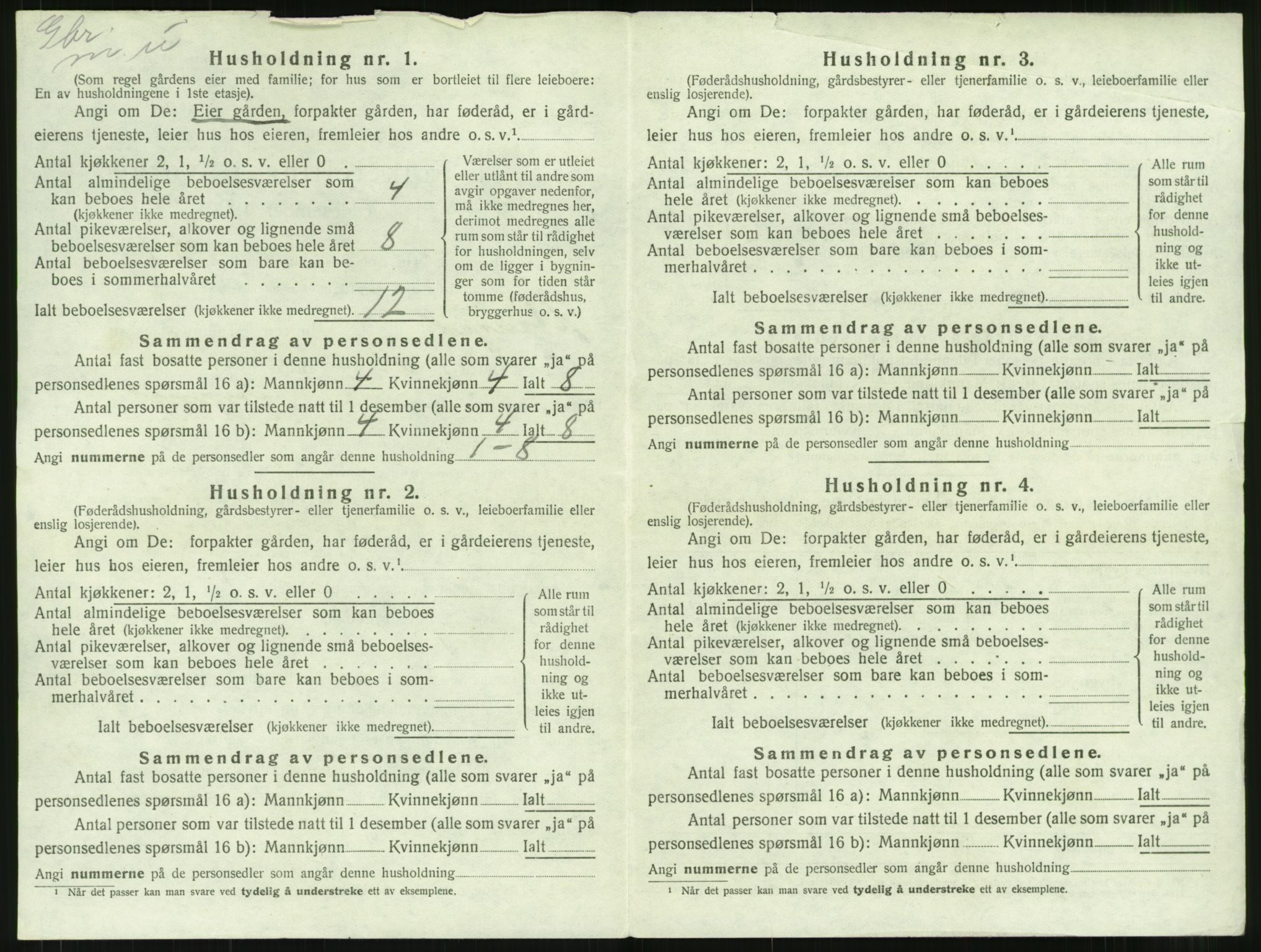 SAT, 1920 census for Stangvik, 1920, p. 143