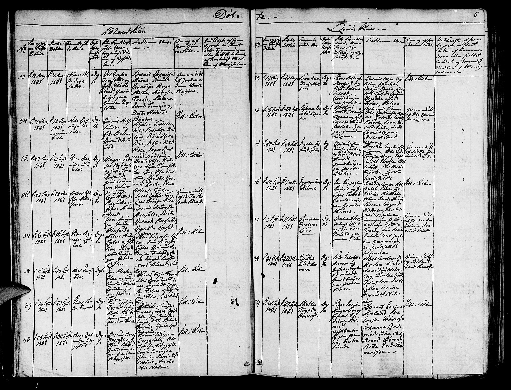 Innvik sokneprestembete, SAB/A-80501: Parish register (official) no. A 3, 1820-1832, p. 6