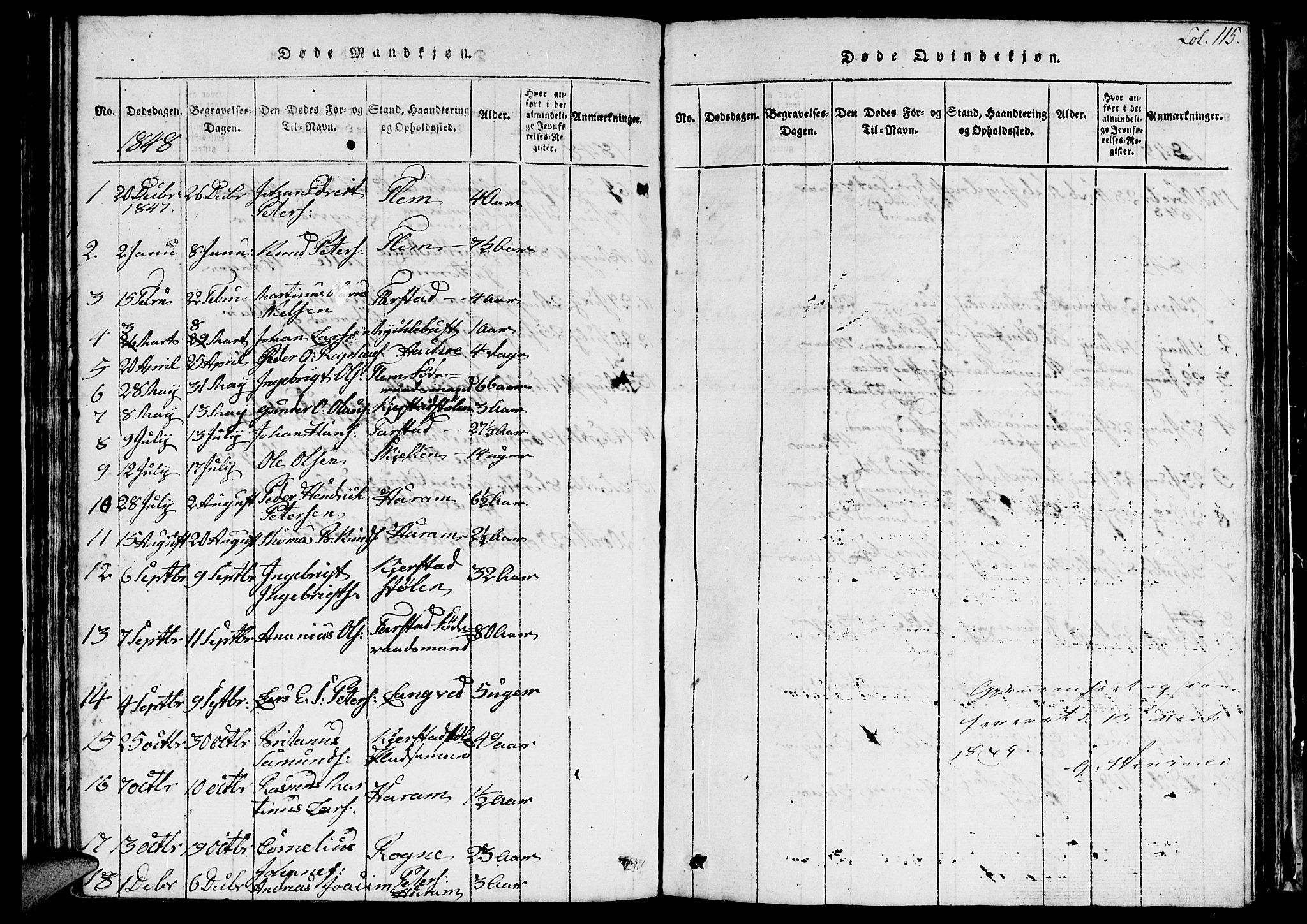 Ministerialprotokoller, klokkerbøker og fødselsregistre - Møre og Romsdal, AV/SAT-A-1454/536/L0506: Parish register (copy) no. 536C01, 1818-1859, p. 115