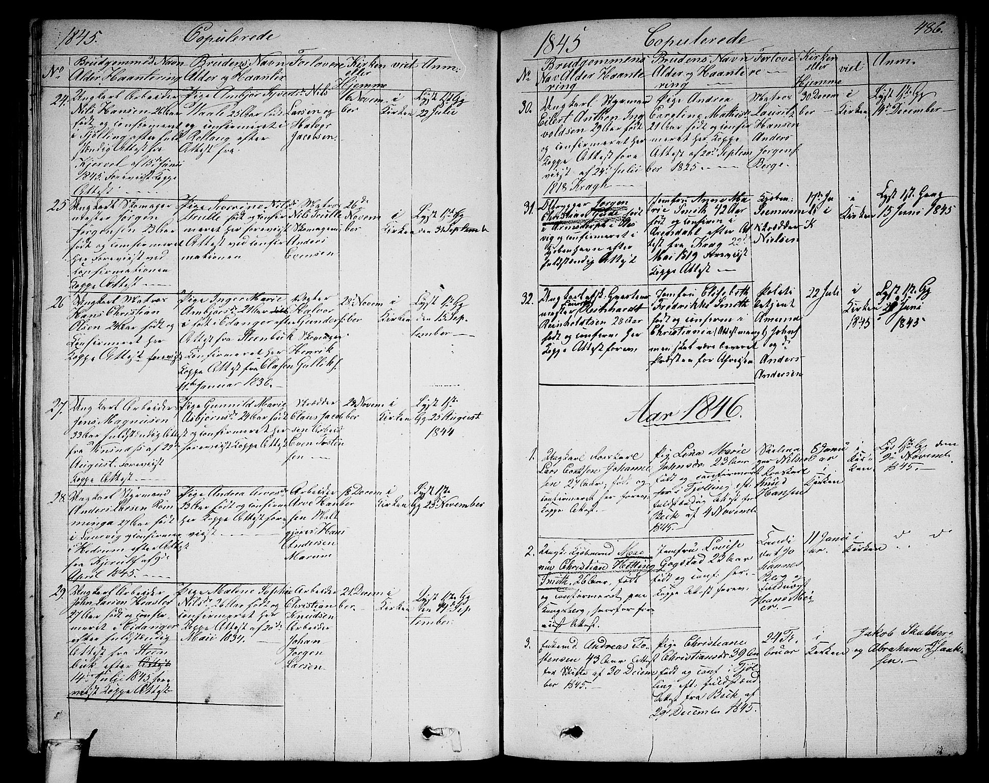 Larvik kirkebøker, SAKO/A-352/G/Ga/L0003b: Parish register (copy) no. I 3B, 1830-1870, p. 486