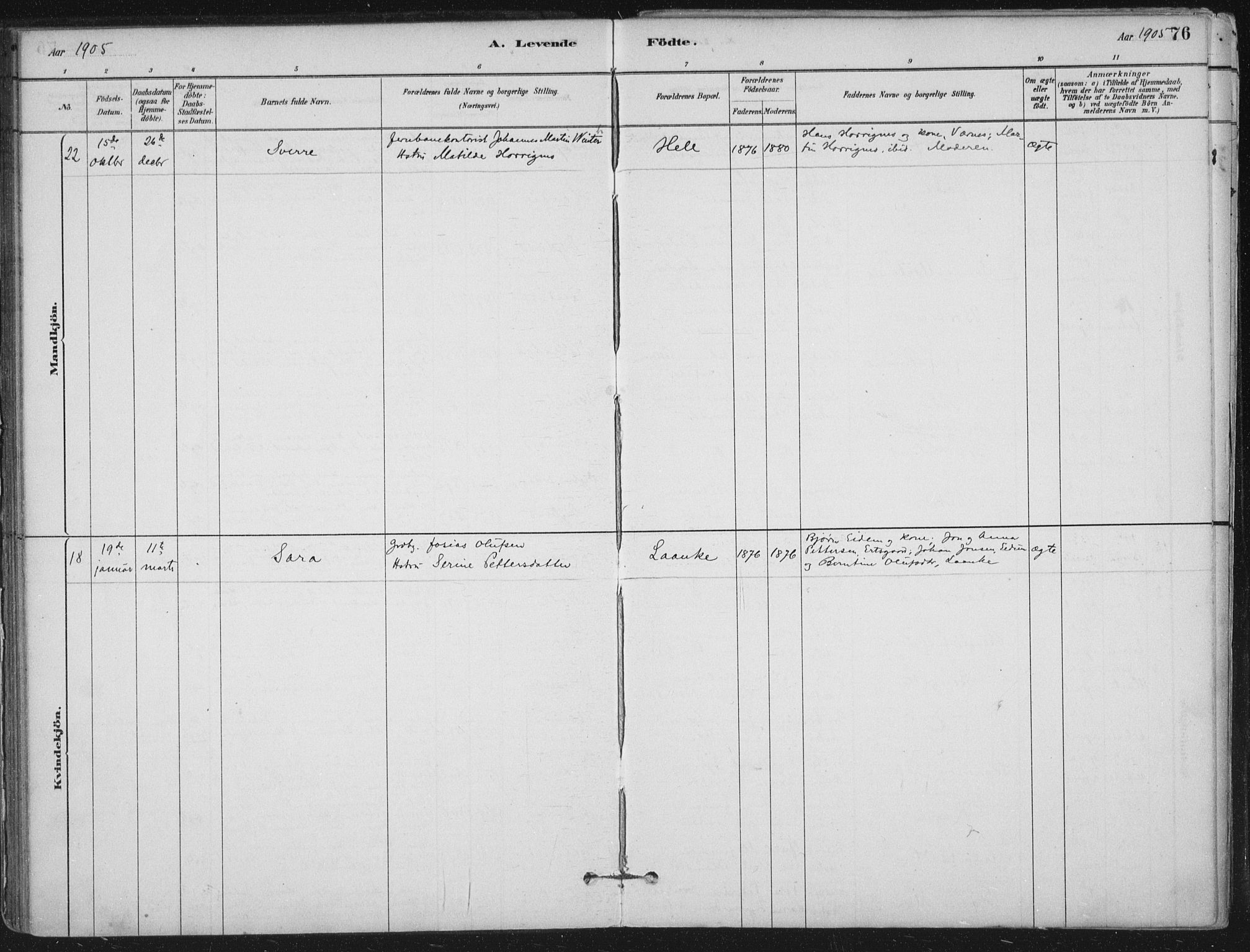 Ministerialprotokoller, klokkerbøker og fødselsregistre - Nord-Trøndelag, SAT/A-1458/710/L0095: Parish register (official) no. 710A01, 1880-1914, p. 76
