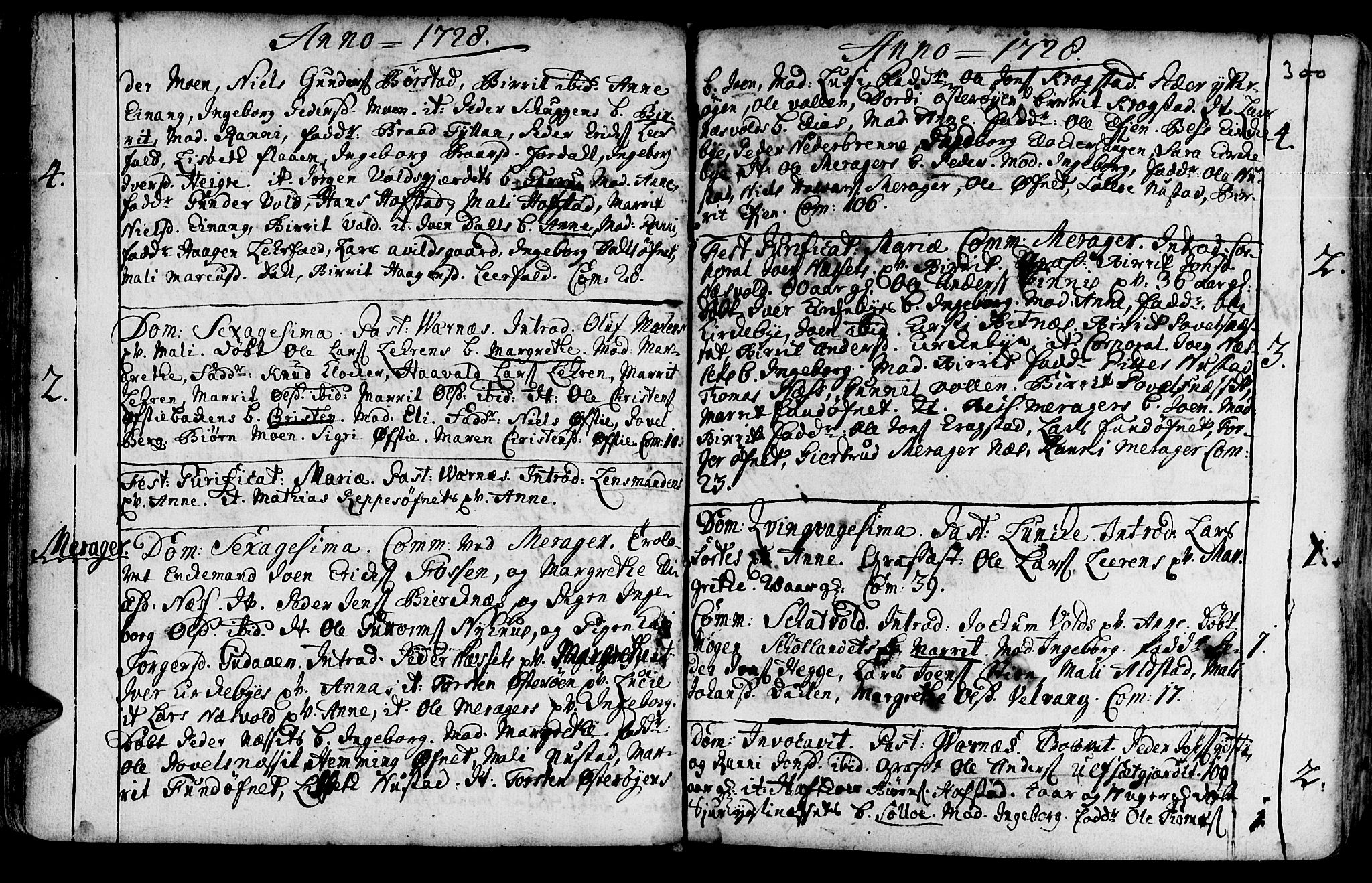 Ministerialprotokoller, klokkerbøker og fødselsregistre - Nord-Trøndelag, SAT/A-1458/709/L0054: Parish register (official) no. 709A02, 1714-1738, p. 299-300