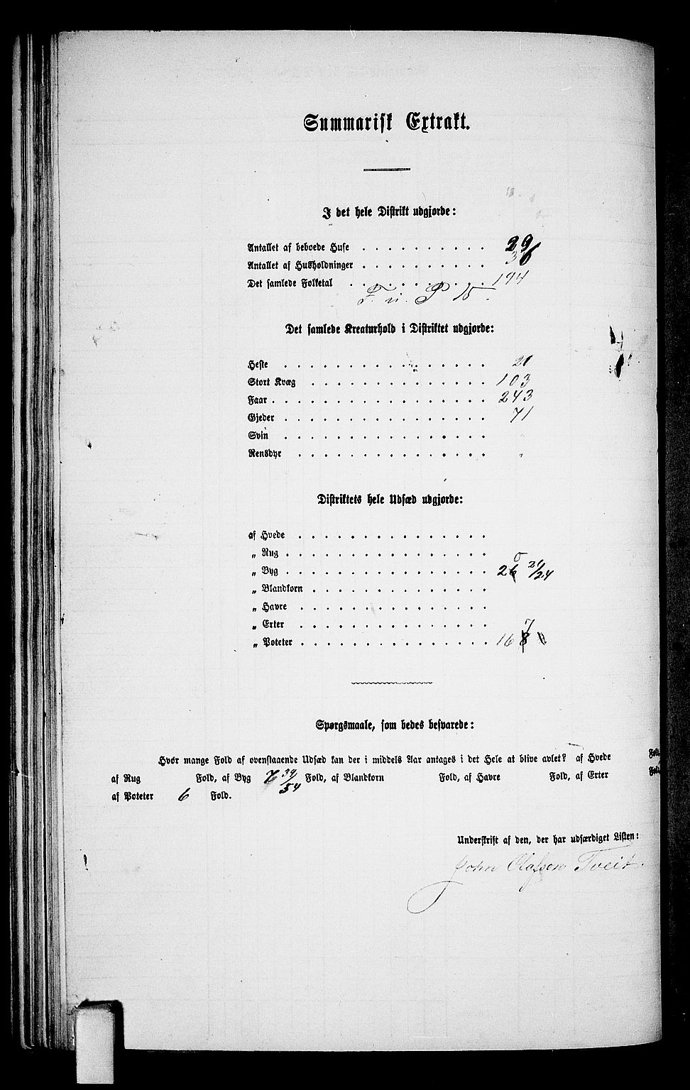 RA, 1865 census for Nissedal, 1865, p. 66