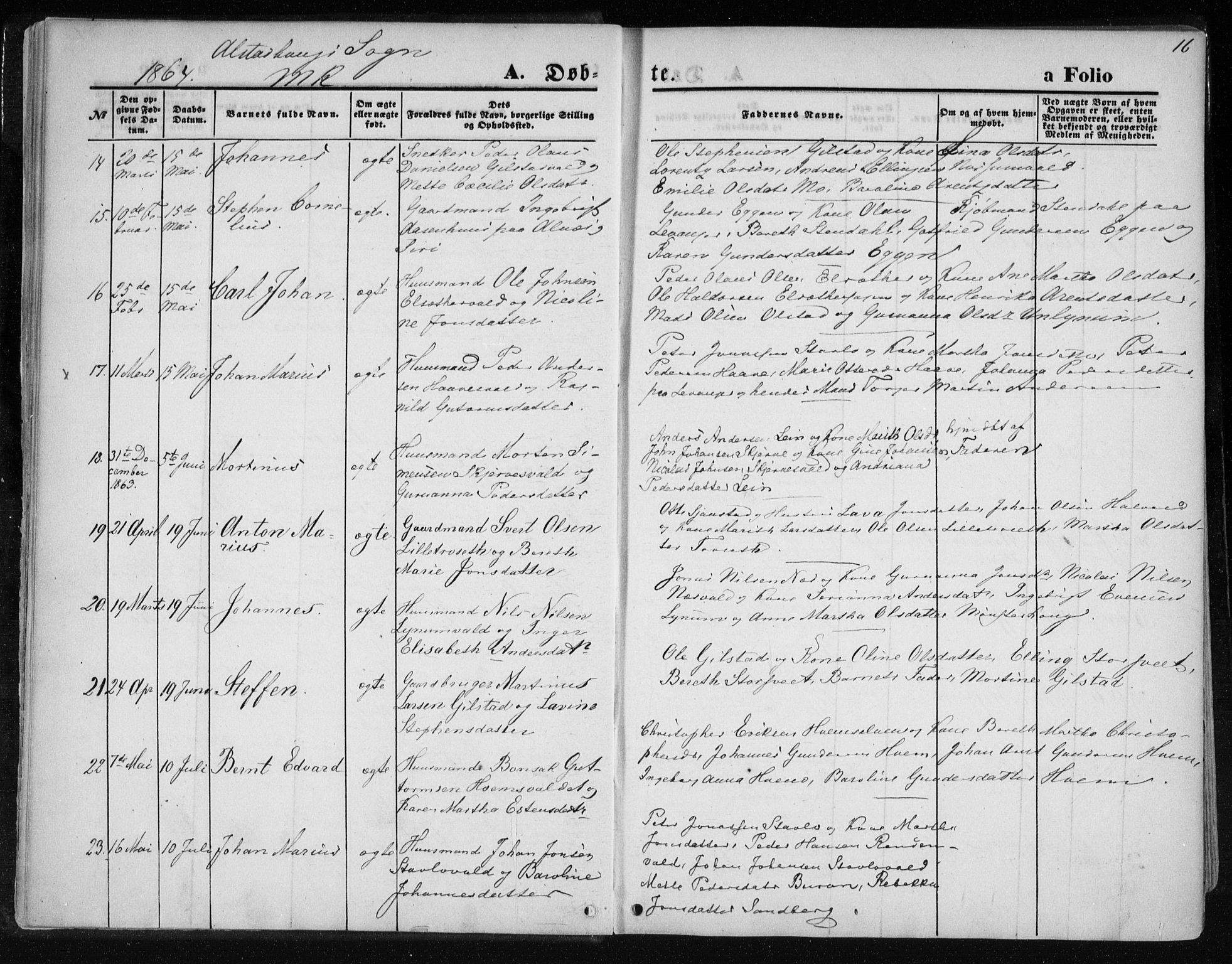 Ministerialprotokoller, klokkerbøker og fødselsregistre - Nord-Trøndelag, AV/SAT-A-1458/717/L0157: Parish register (official) no. 717A08 /1, 1863-1877, p. 16