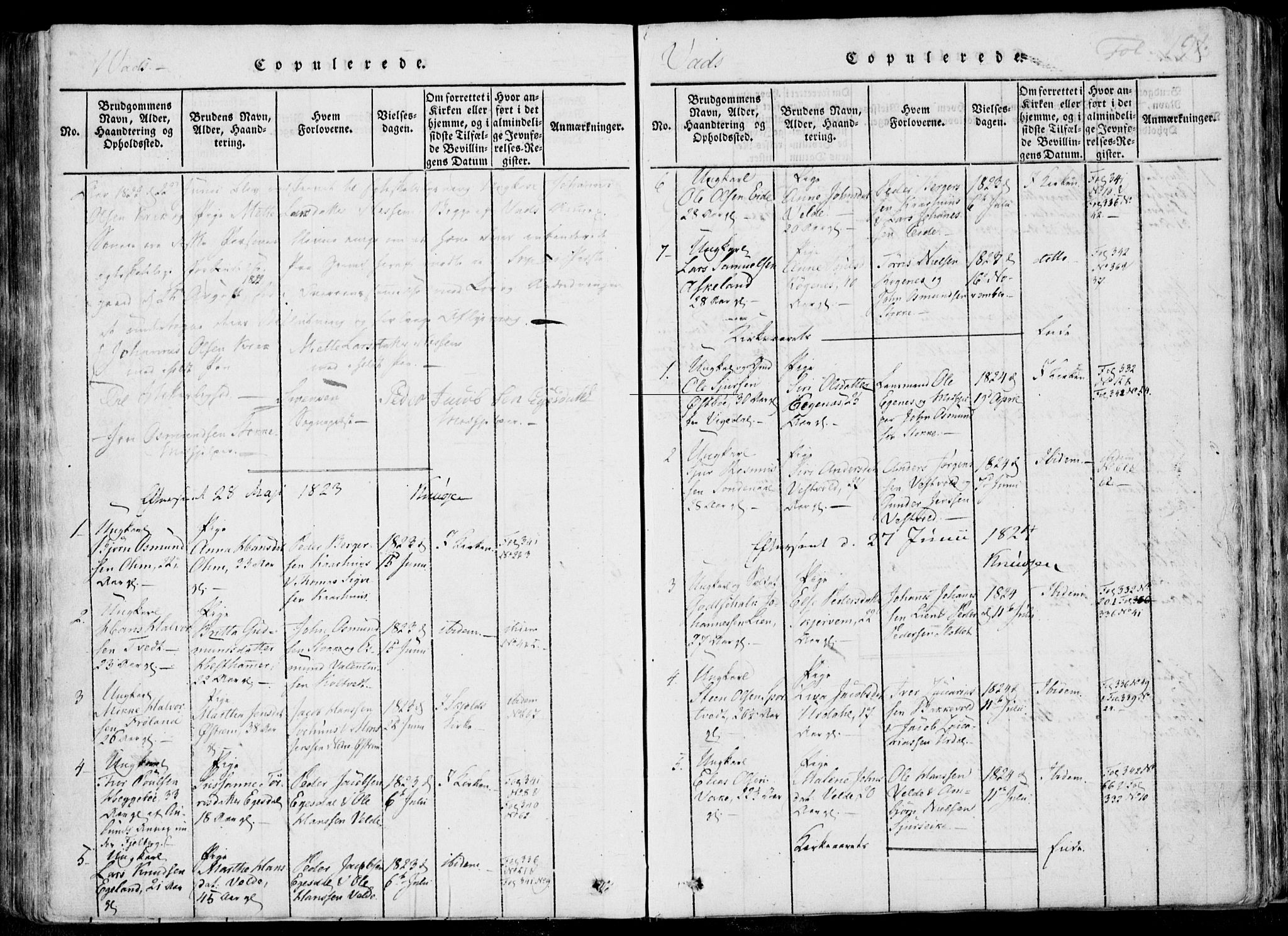 Skjold sokneprestkontor, SAST/A-101847/H/Ha/Haa/L0004: Parish register (official) no. A 4 /2, 1815-1830, p. 191