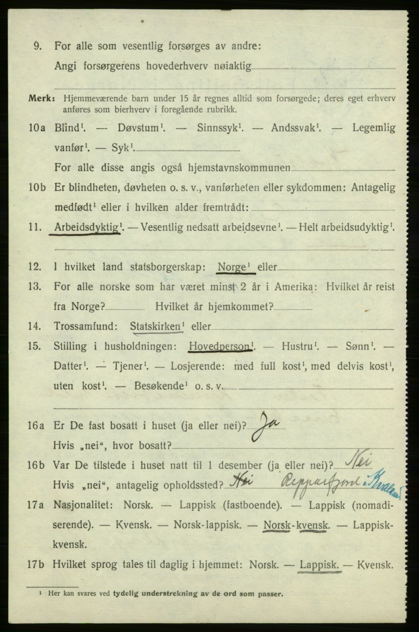 SATØ, 1920 census for , 1920, p. 2017