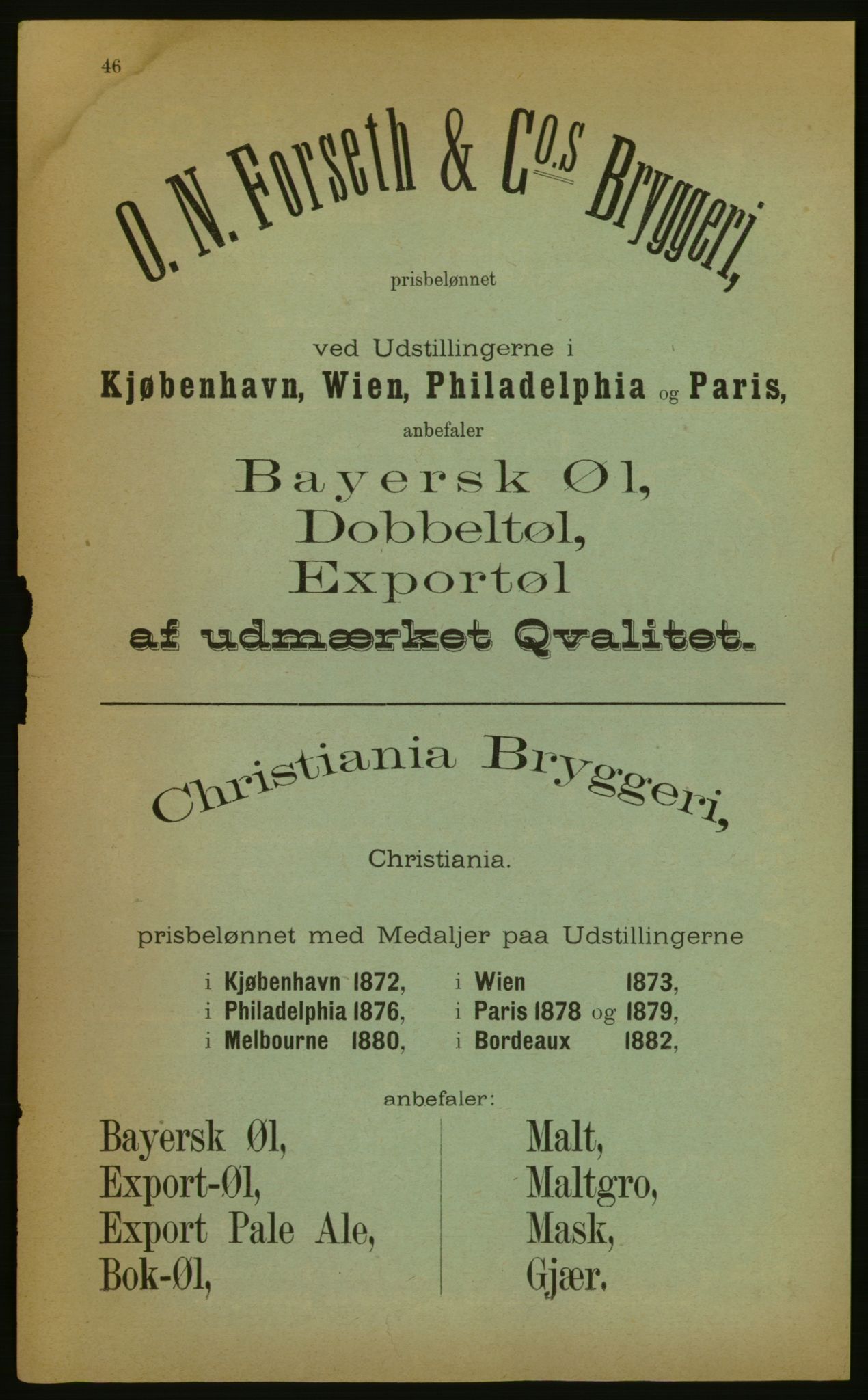 Kristiania/Oslo adressebok, PUBL/-, 1883, p. 46