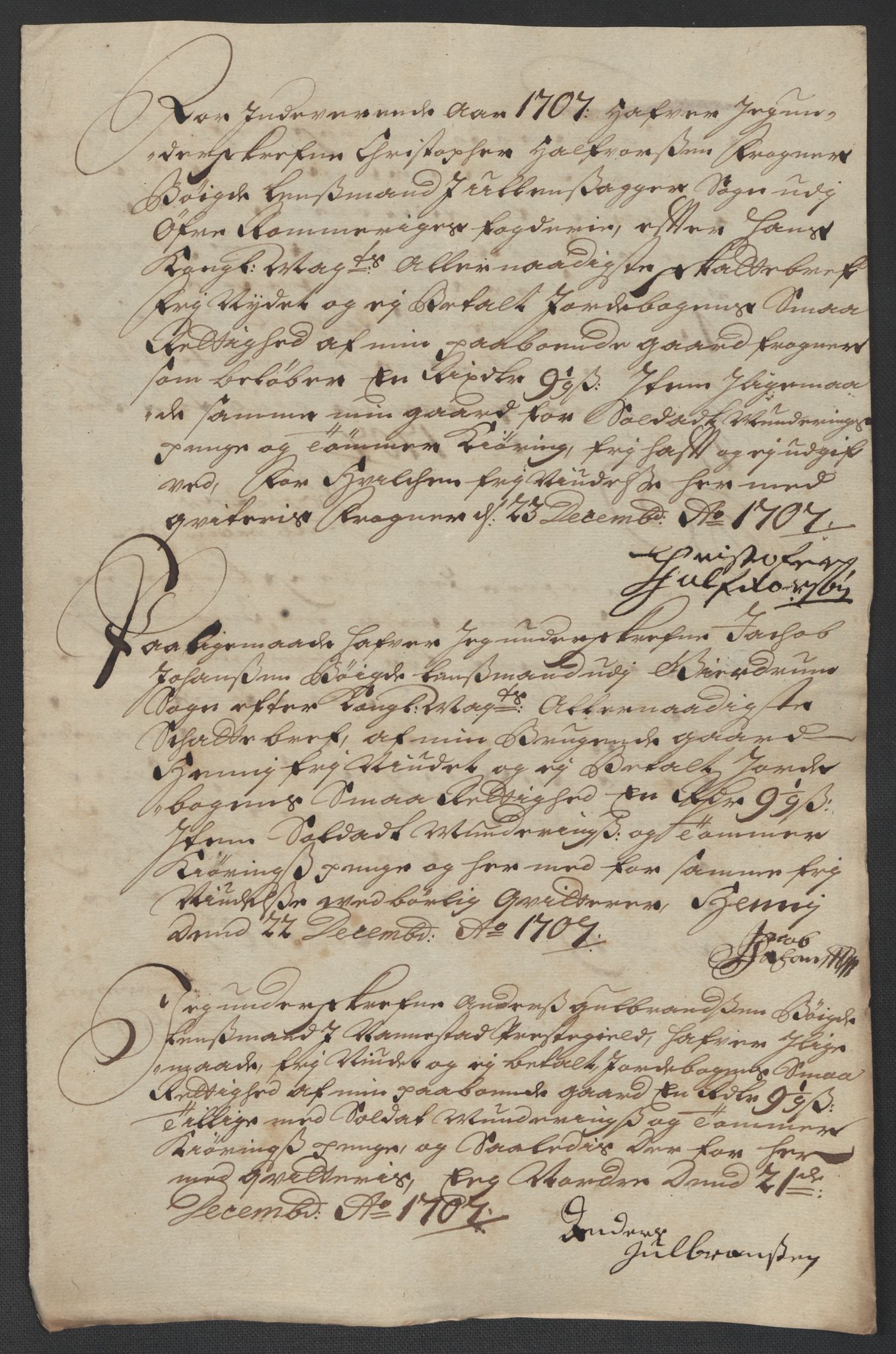 Rentekammeret inntil 1814, Reviderte regnskaper, Fogderegnskap, AV/RA-EA-4092/R12/L0718: Fogderegnskap Øvre Romerike, 1706-1707, p. 433