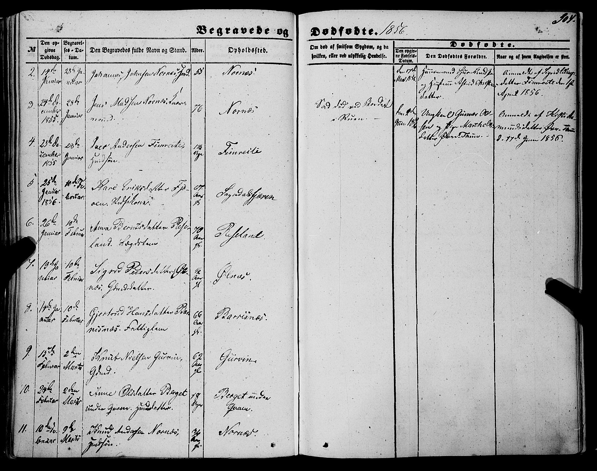 Sogndal sokneprestembete, AV/SAB-A-81301/H/Haa/Haaa/L0012II: Parish register (official) no. A 12II, 1847-1877, p. 304