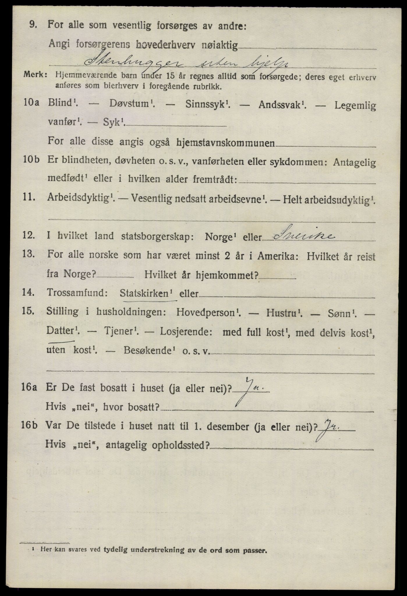 SAO, 1920 census for Nannestad, 1920, p. 9309