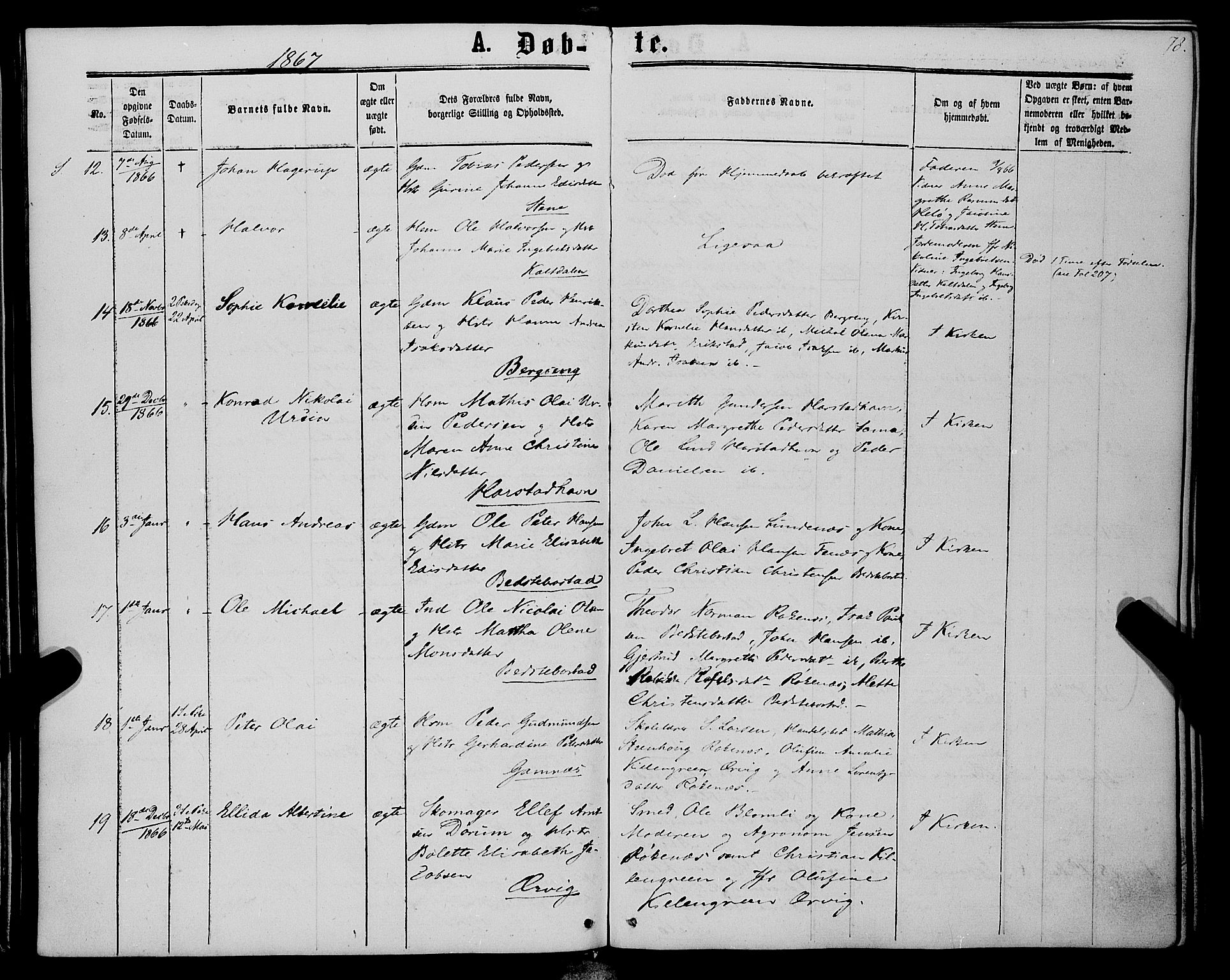 Trondenes sokneprestkontor, AV/SATØ-S-1319/H/Ha/L0012kirke: Parish register (official) no. 12, 1863-1870, p. 78