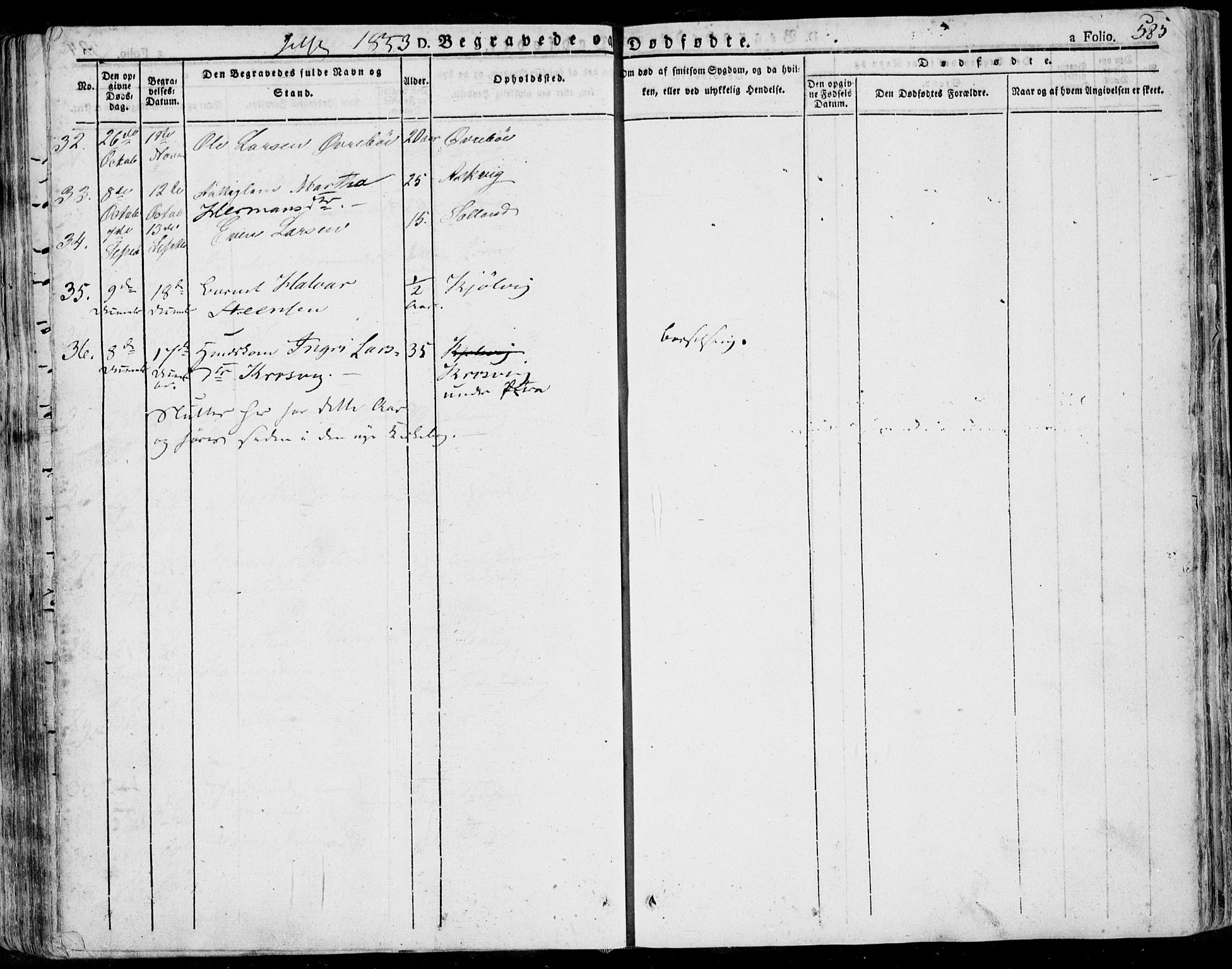 Jelsa sokneprestkontor, AV/SAST-A-101842/01/IV: Parish register (official) no. A 6.2, 1828-1853, p. 585