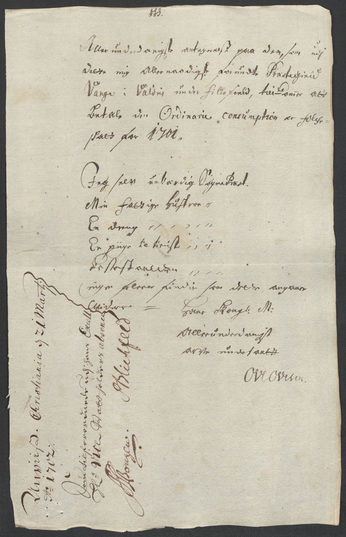 Rentekammeret inntil 1814, Reviderte regnskaper, Fogderegnskap, RA/EA-4092/R18/L1299: Fogderegnskap Hadeland, Toten og Valdres, 1701, p. 346