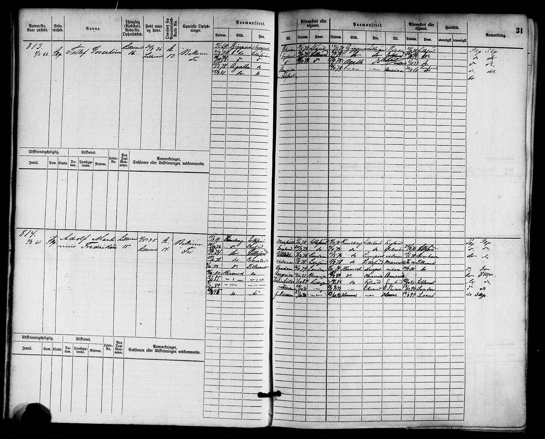 Lillesand mønstringskrets, AV/SAK-2031-0014/F/Fb/L0013: Hovedrulle nr 755-1516 uten register, G-4, 1869-1920, p. 34