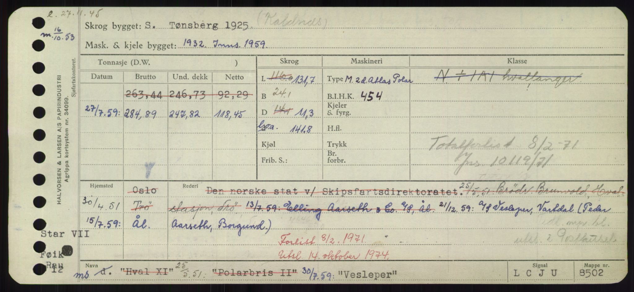 Sjøfartsdirektoratet med forløpere, Skipsmålingen, RA/S-1627/H/Hd/L0040: Fartøy, U-Ve, p. 633