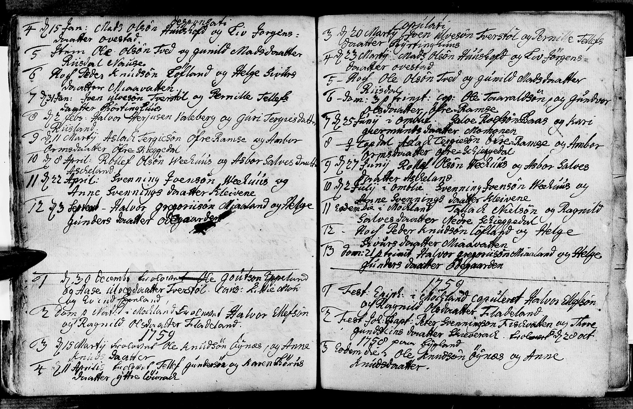 Åmli sokneprestkontor, AV/SAK-1111-0050/F/Fa/Fac/L0003: Parish register (official) no. A 3, 1756-1775, p. 208-209