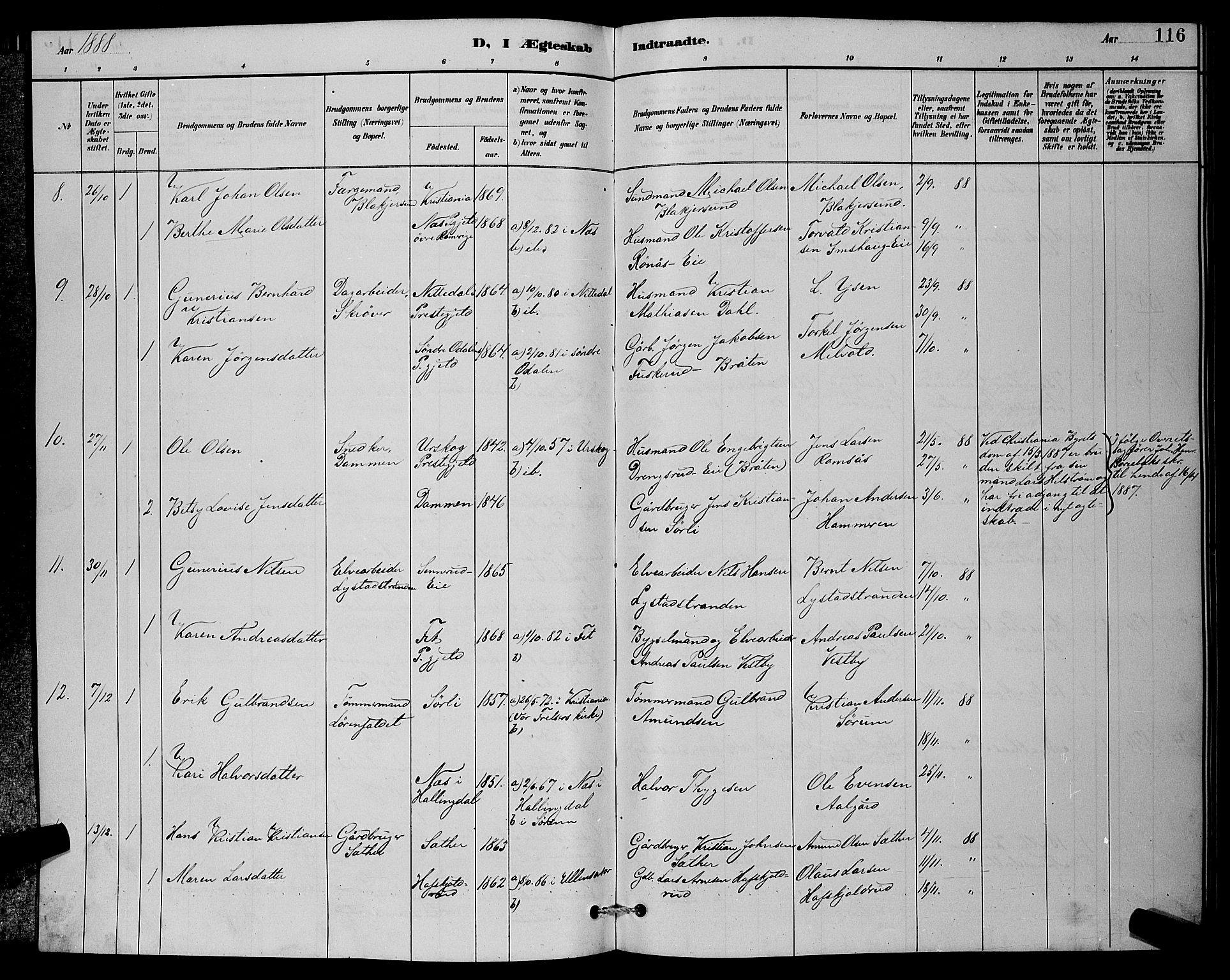 Sørum prestekontor Kirkebøker, SAO/A-10303/G/Ga/L0005: Parish register (copy) no. I 5.1, 1886-1894, p. 116