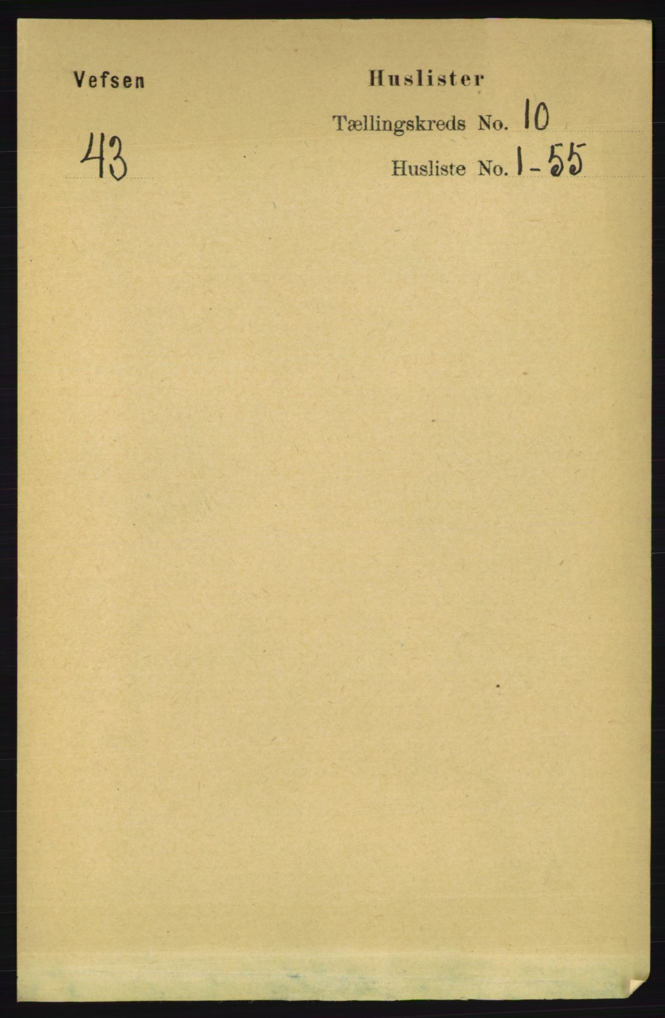 RA, 1891 census for 1824 Vefsn, 1891, p. 5135