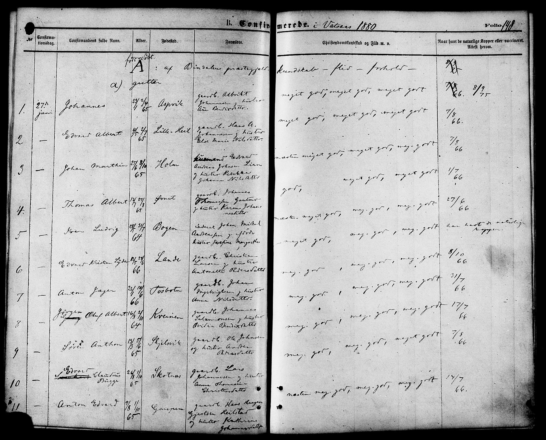 Ministerialprotokoller, klokkerbøker og fødselsregistre - Nordland, AV/SAT-A-1459/810/L0148: Parish register (official) no. 810A09 /1, 1874-1884, p. 148