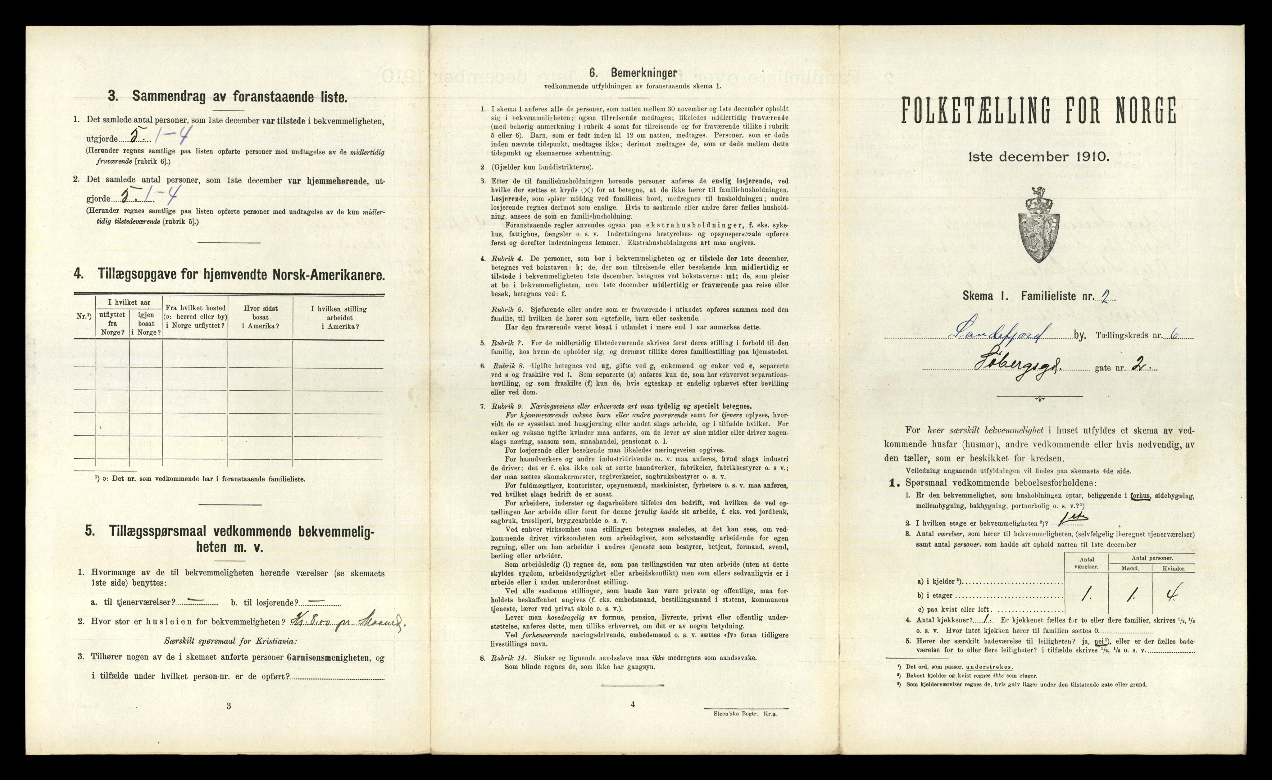 RA, 1910 census for Sandefjord, 1910, p. 1656