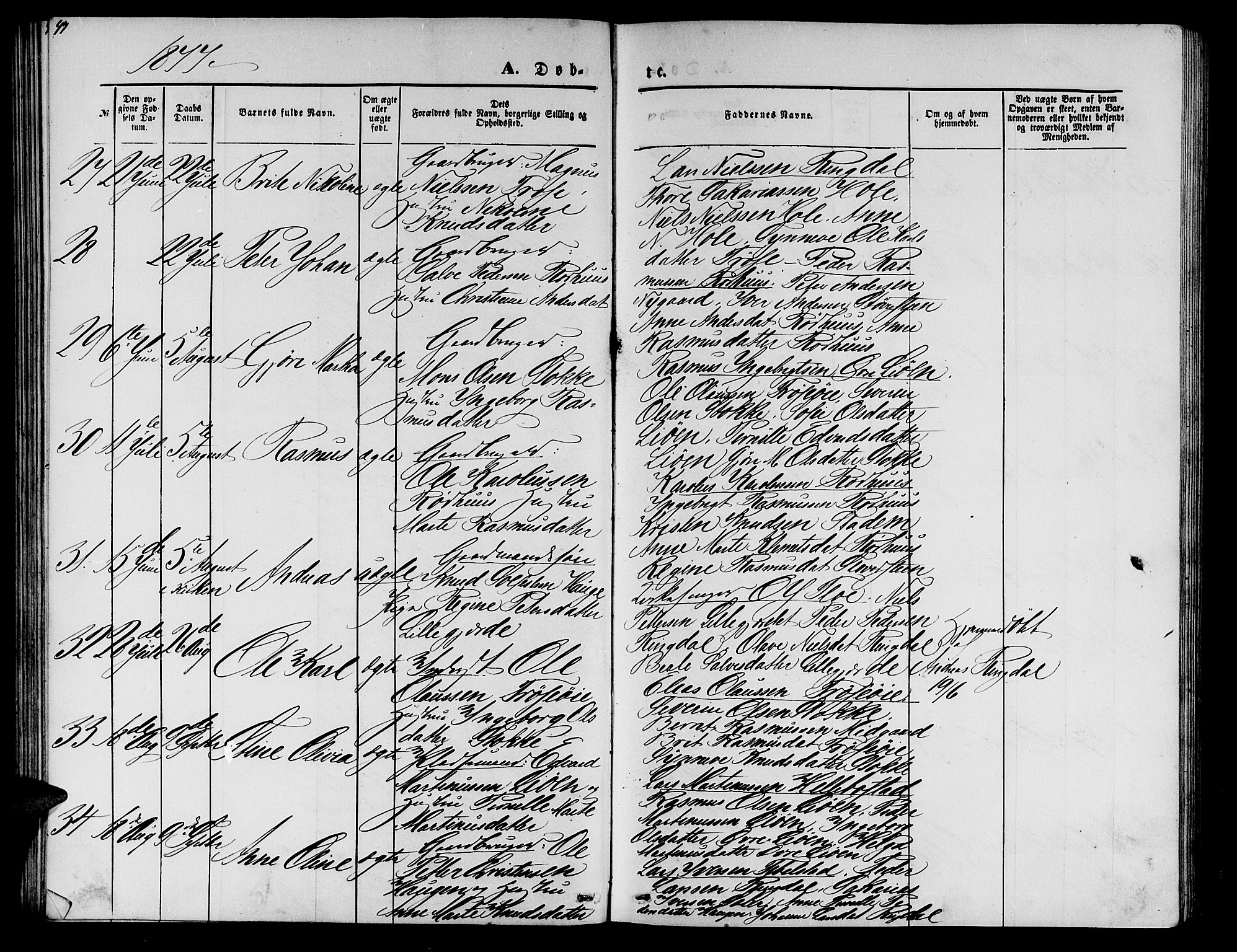 Ministerialprotokoller, klokkerbøker og fødselsregistre - Møre og Romsdal, AV/SAT-A-1454/517/L0229: Parish register (copy) no. 517C02, 1864-1879, p. 47