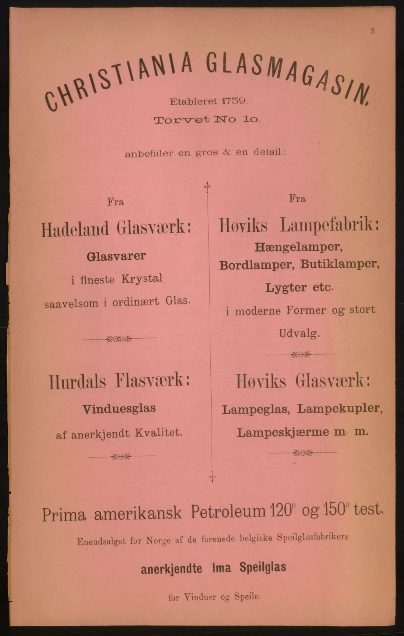 Kristiania/Oslo adressebok, PUBL/-, 1891, p. 3