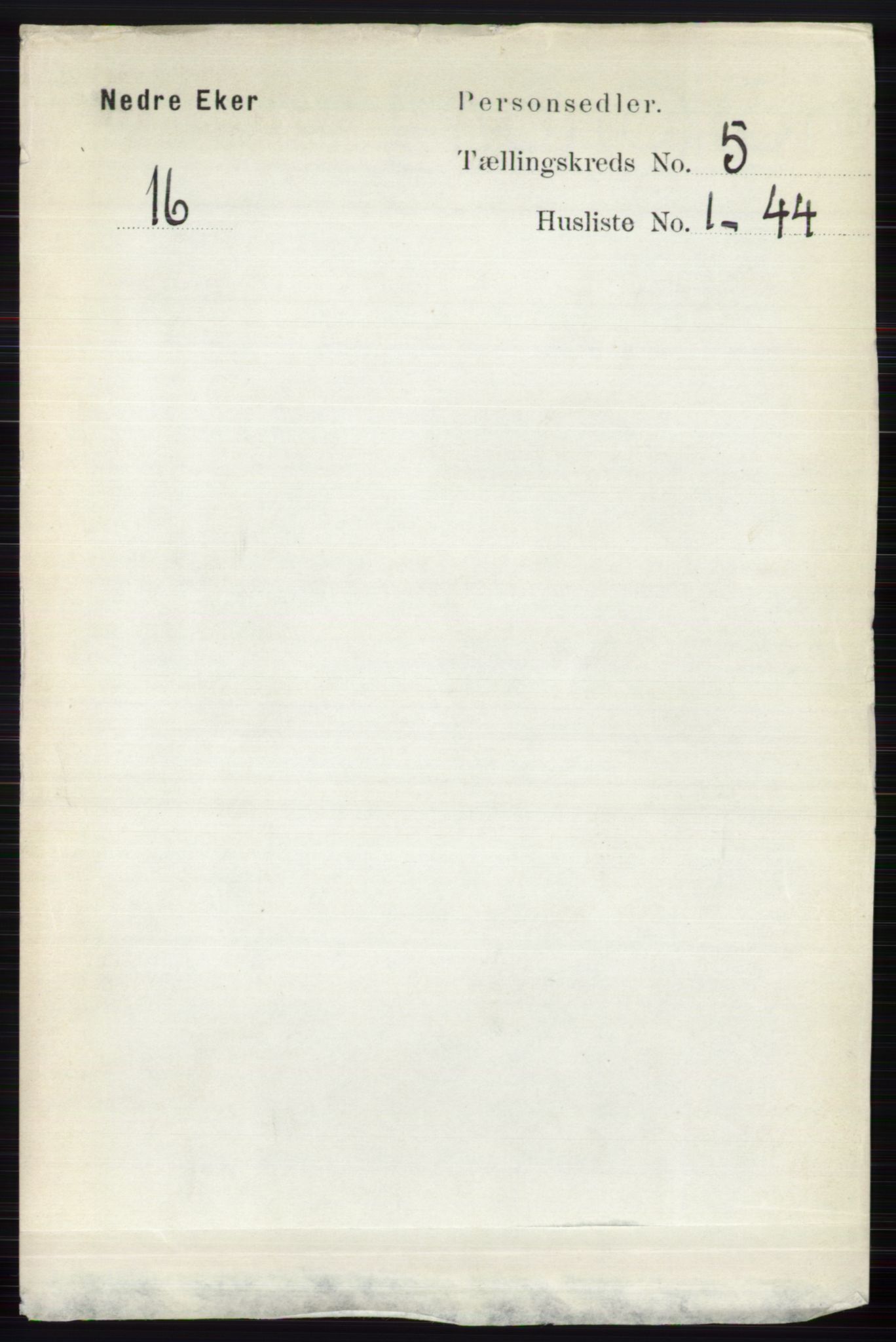 RA, 1891 census for 0625 Nedre Eiker, 1891, p. 2335
