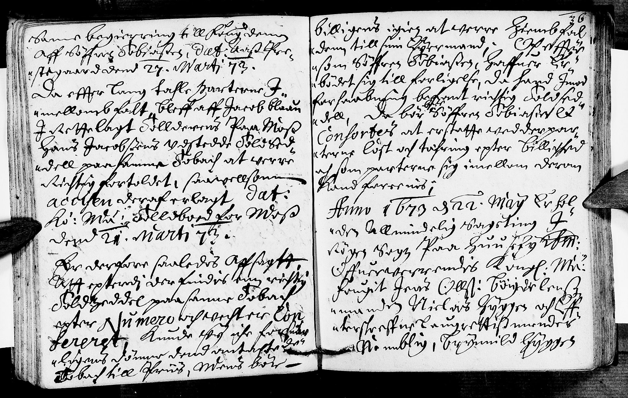 Lier, Røyken og Hurum sorenskriveri, SAKO/A-89/F/Fa/L0014: Tingbok, 1673, p. 36
