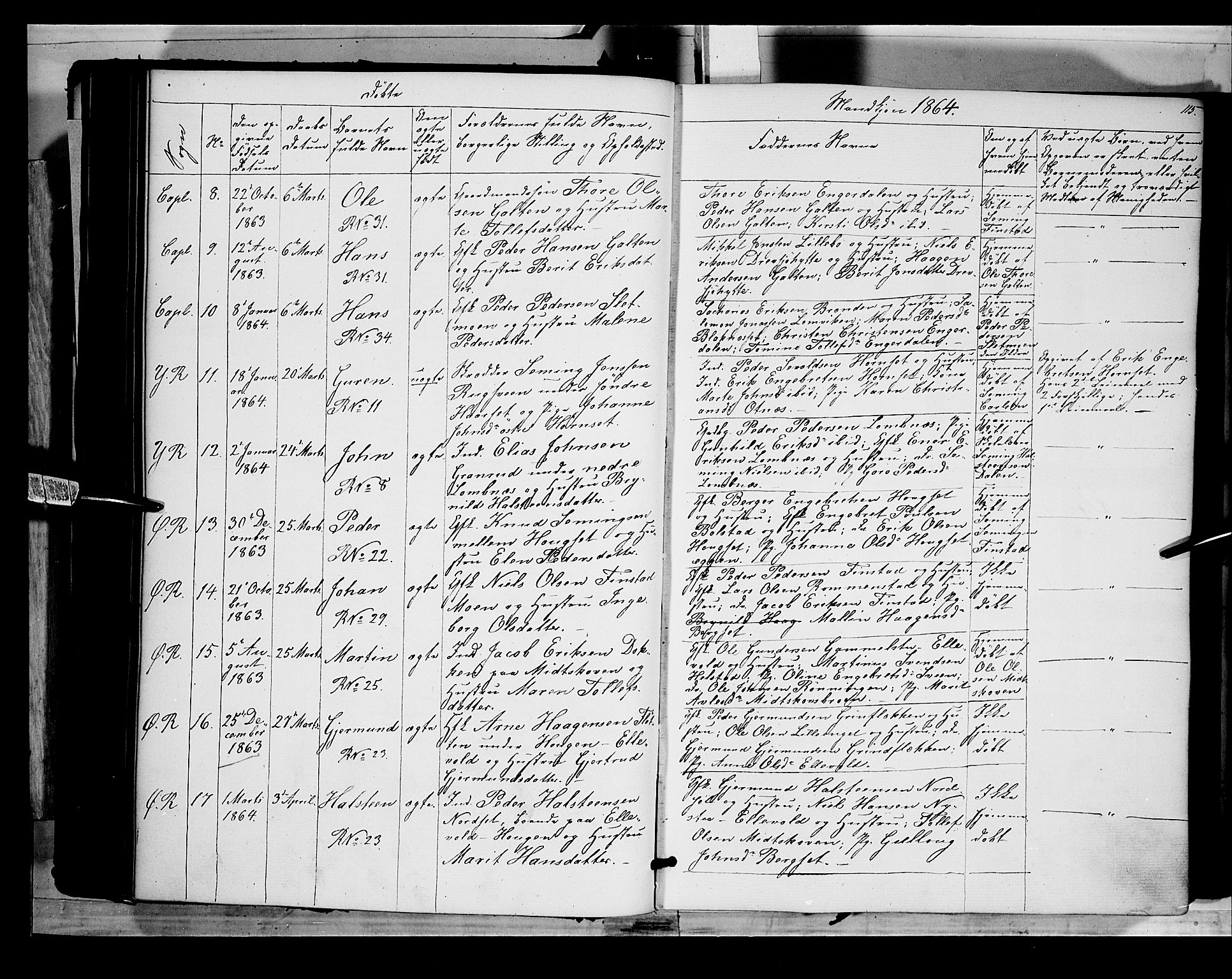 Rendalen prestekontor, AV/SAH-PREST-054/H/Ha/Haa/L0005: Parish register (official) no. 5, 1853-1866, p. 115