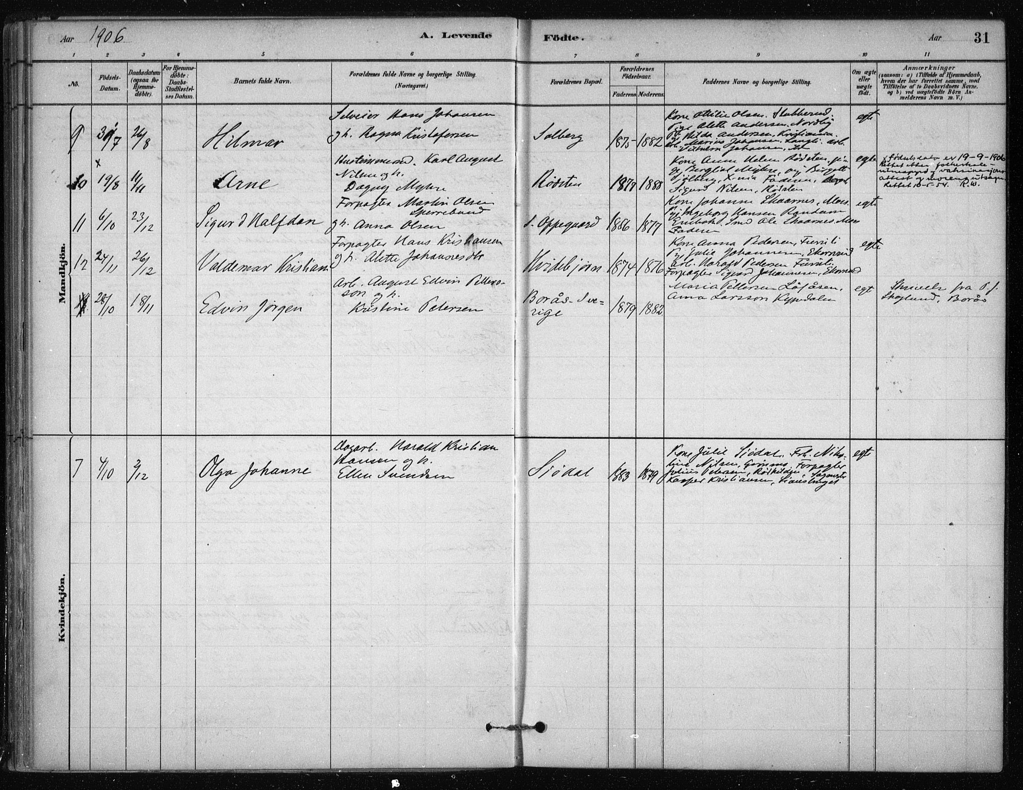 Nesodden prestekontor Kirkebøker, SAO/A-10013/F/Fb/L0001: Parish register (official) no. II 1, 1880-1915, p. 31