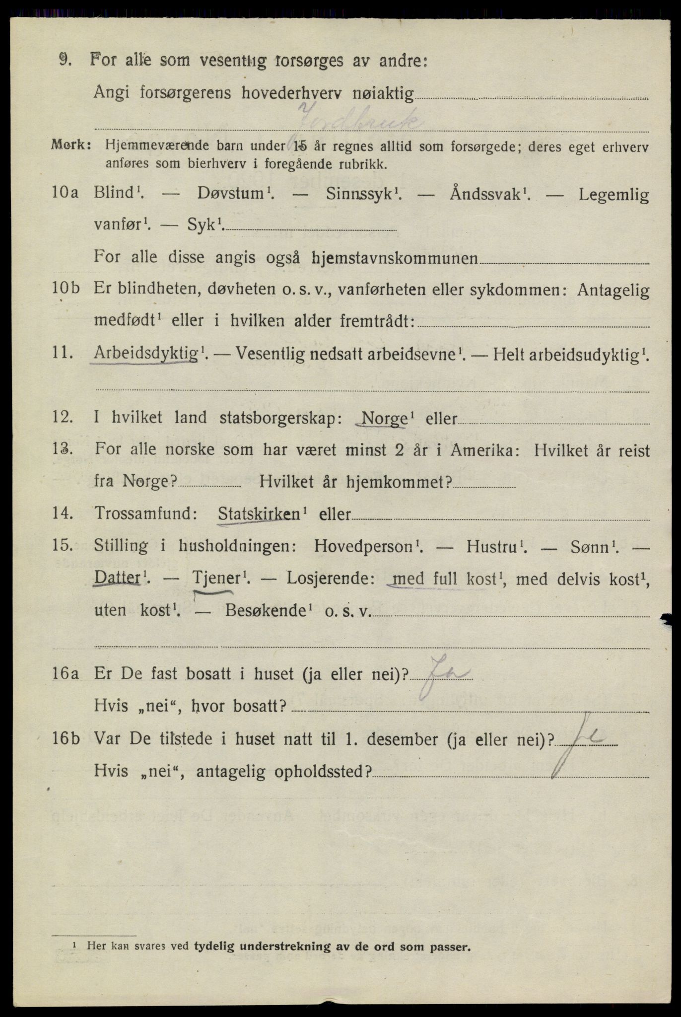 SAKO, 1920 census for Heddal, 1920, p. 2645